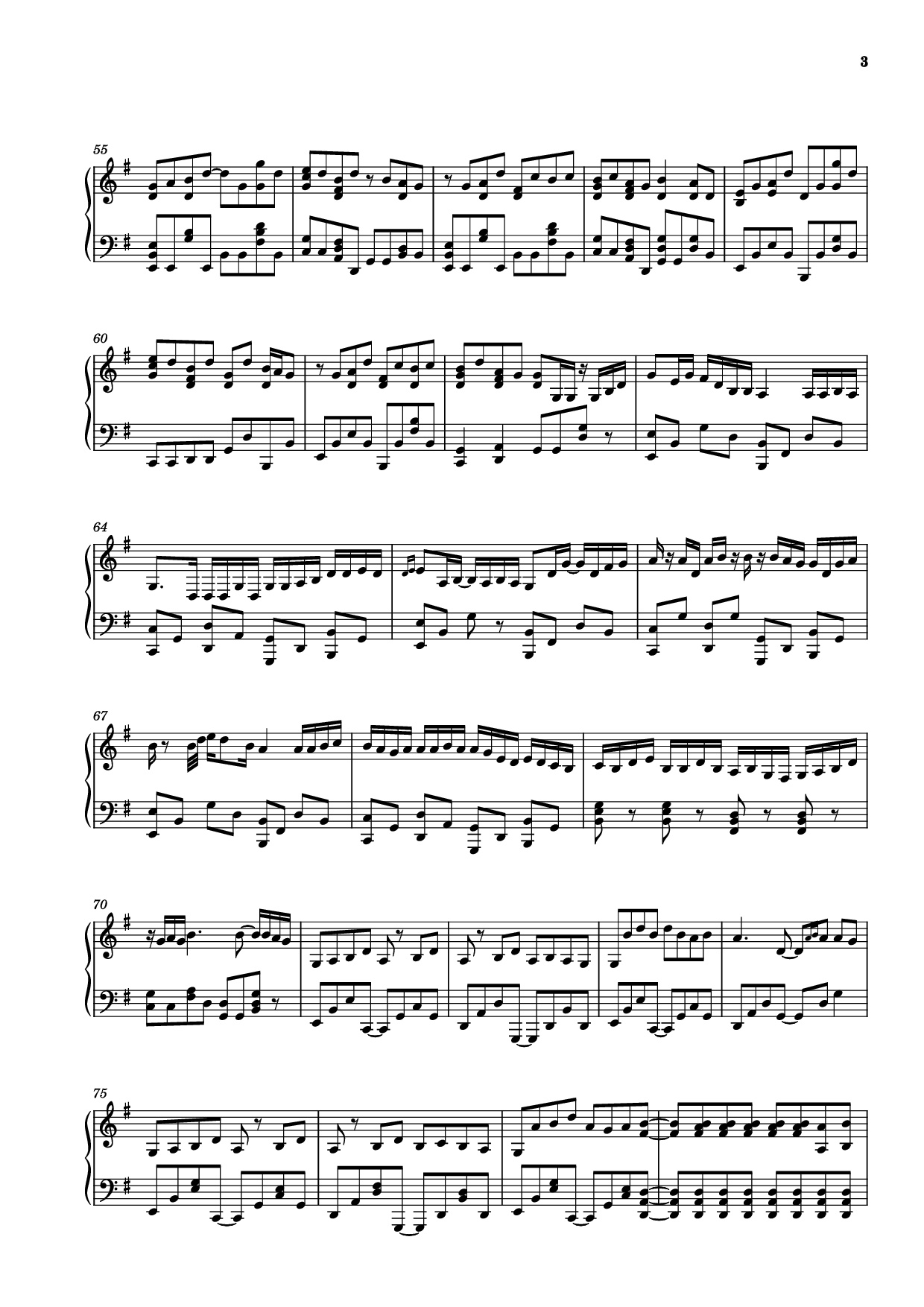 Trang 3 của Sheet nhạc PDF Piano bài hát 夜明けと蛍 Piano - Undefined