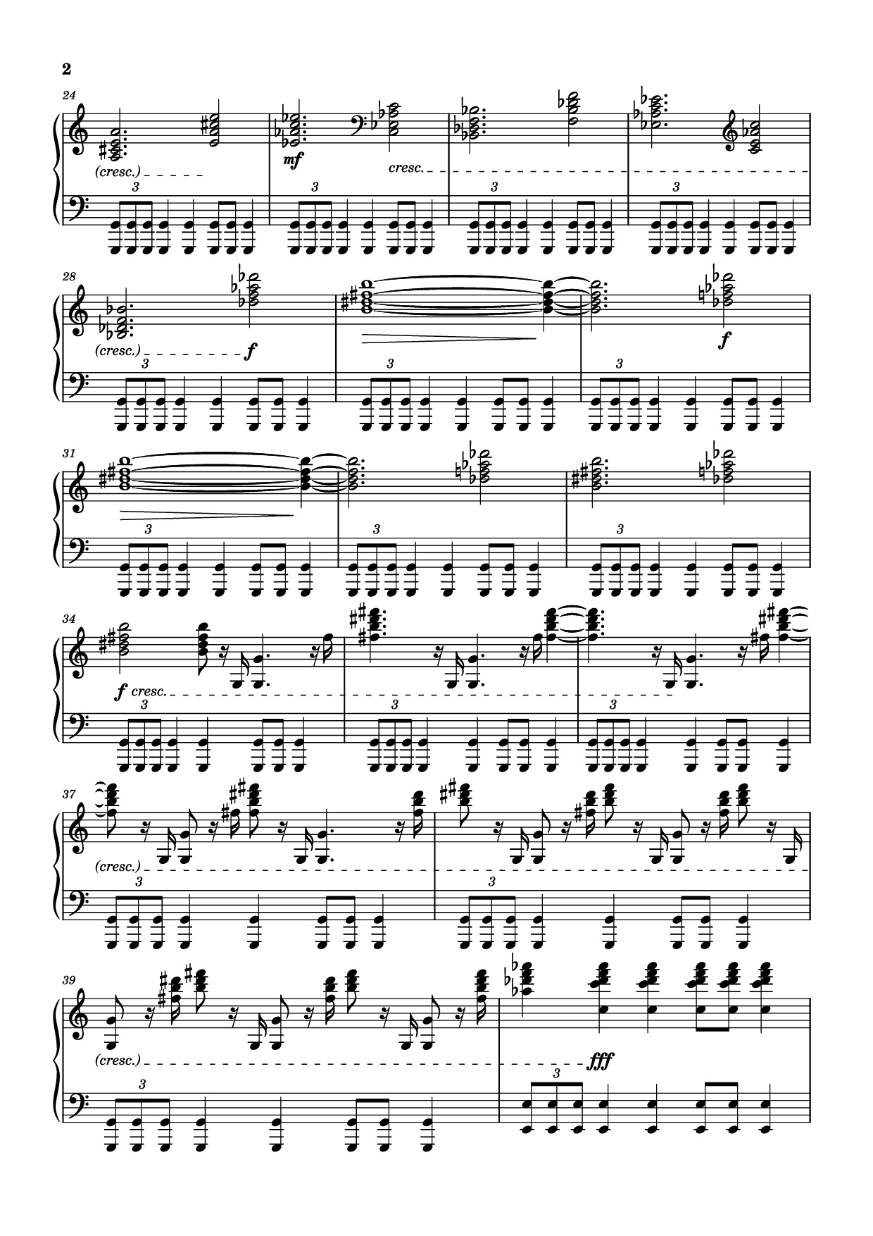 Trang 2 của Sheet nhạc PDF Piano bài hát The Planets - Mars Piano - Composer / arranger