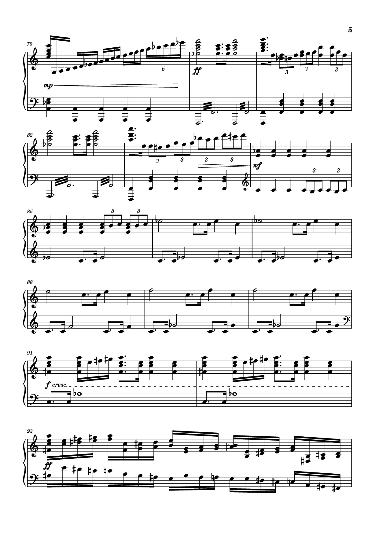 Trang 5 của Sheet nhạc PDF Piano bài hát The Planets - Mars Piano - Composer / arranger