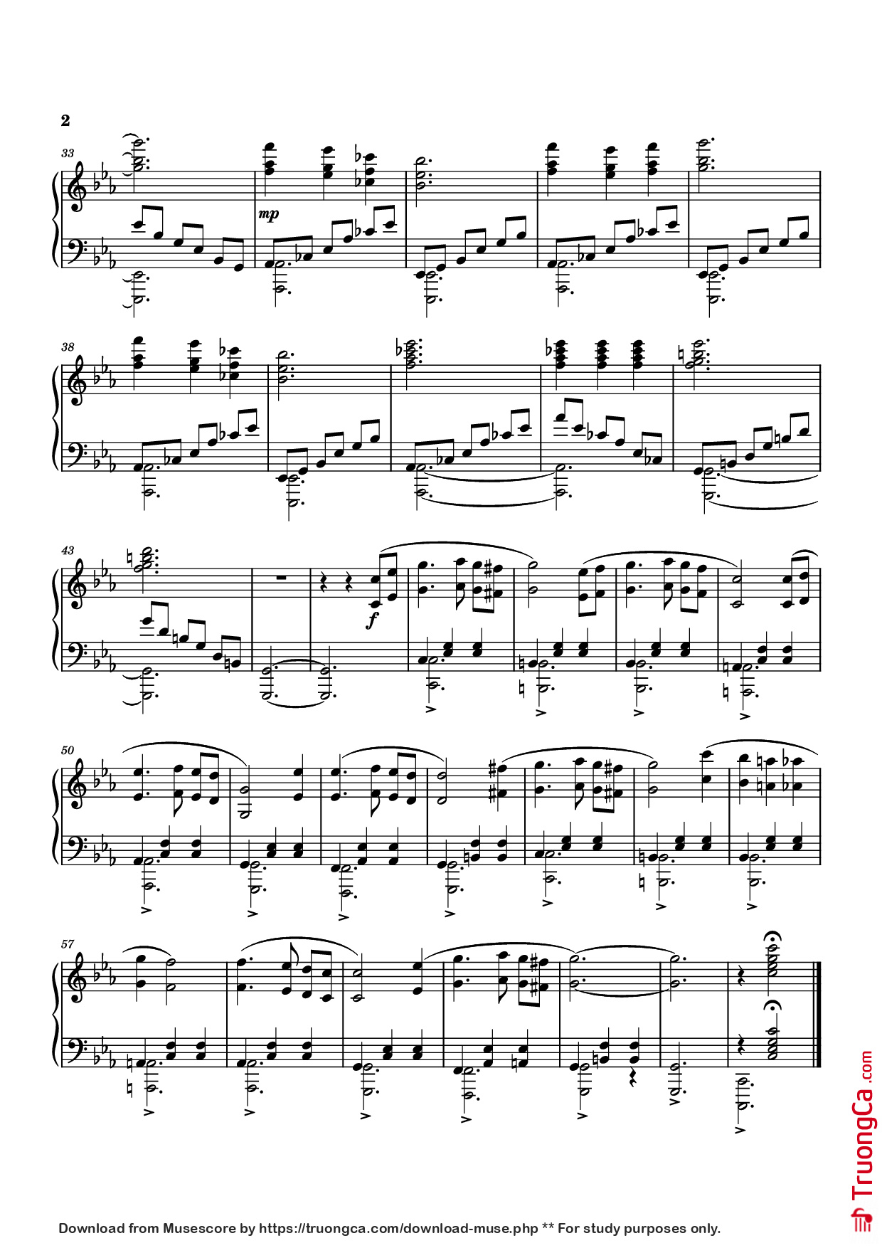Trang 2 của Sheet nhạc PDF Piano bài hát Valse Sentimentale No.2 Piano - Masked Pianist