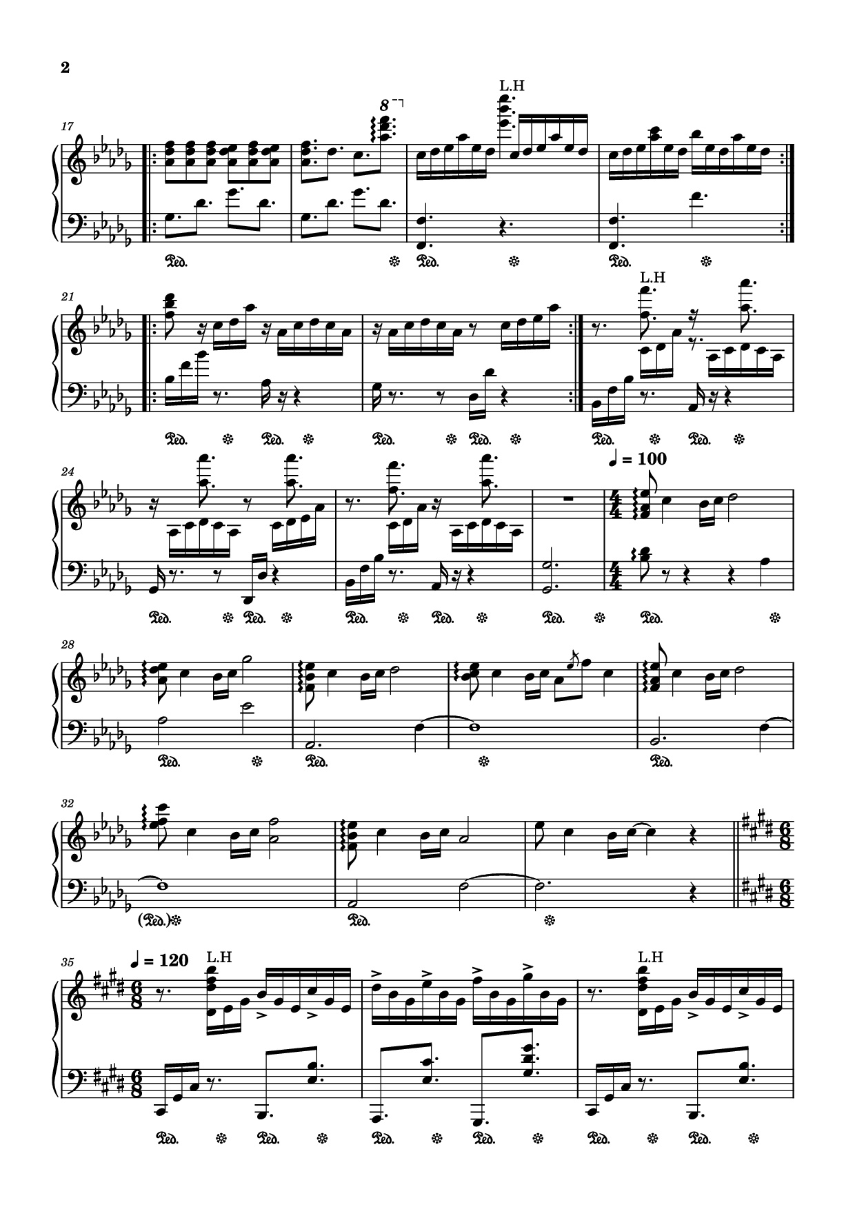 Trang 2 của Sheet nhạc PDF Piano bài hát Drowning love Piano - Arr. Antonis Paterakis