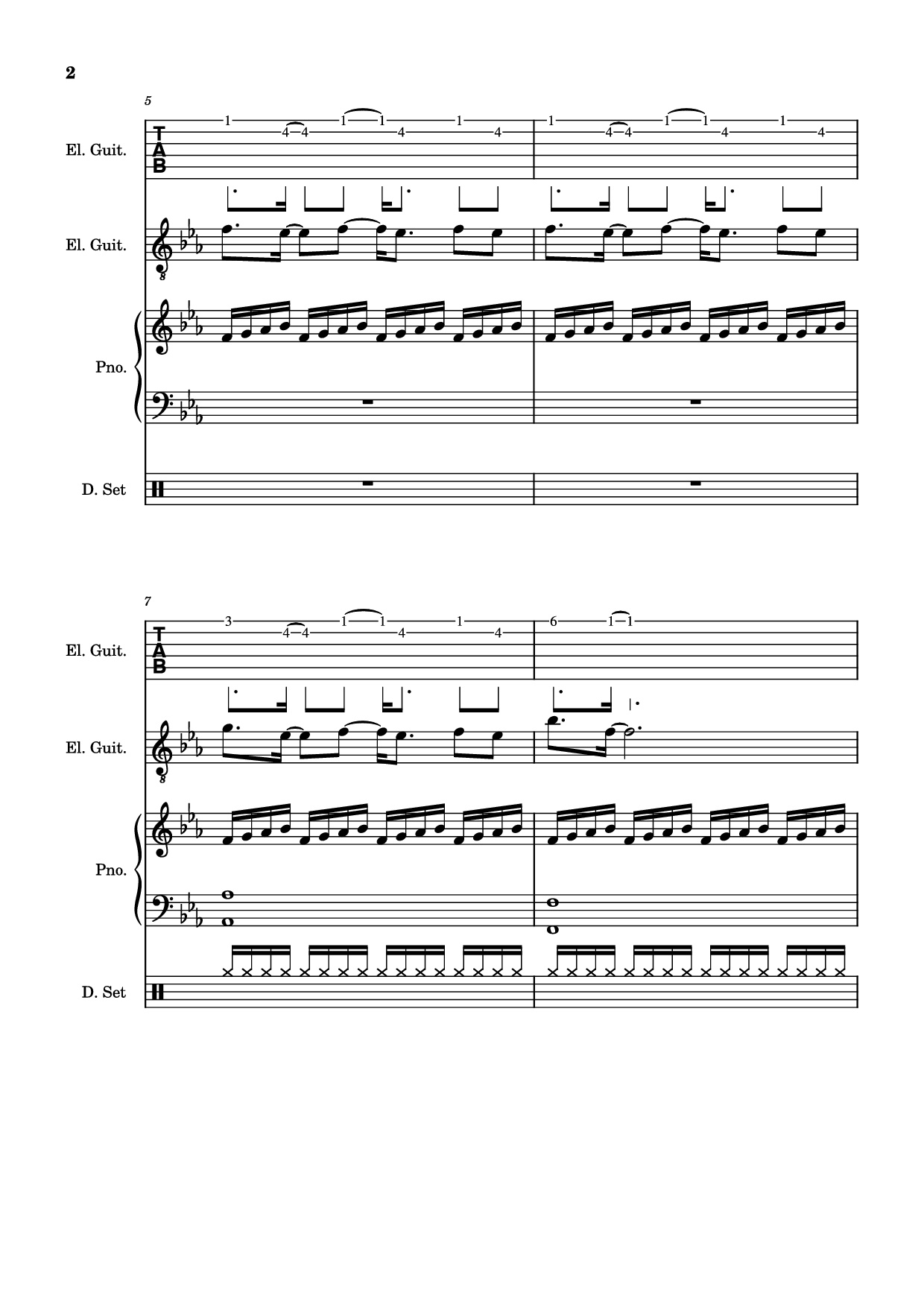Trang 2 của Sheet nhạc PDF bài hát Dark Necessities Piano - ManoGhostBoy