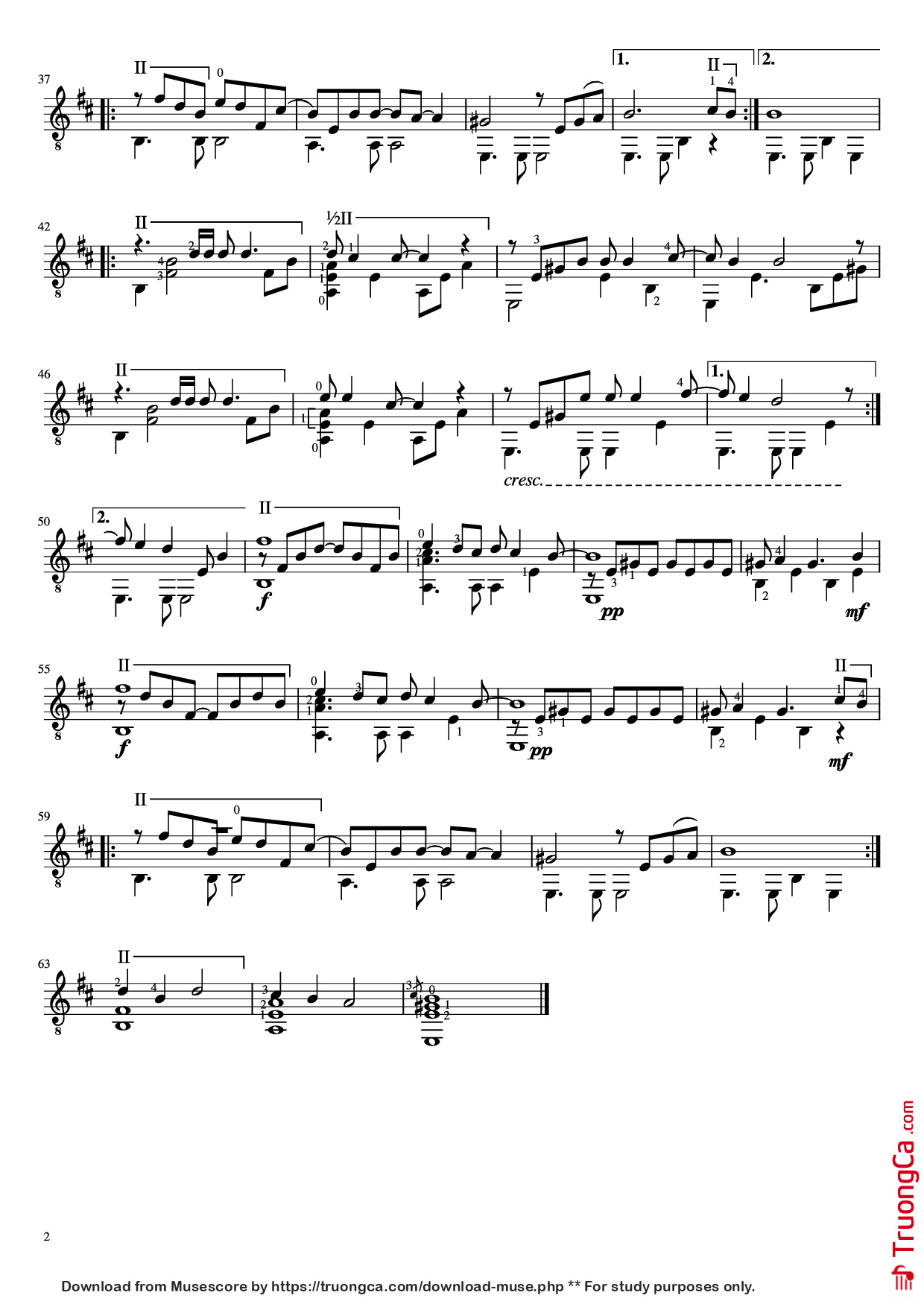 Trang 2 của Sheet nhạc PDF Guitar Tab bài hát Wicked Game Guitar TAB - Chris Isaak