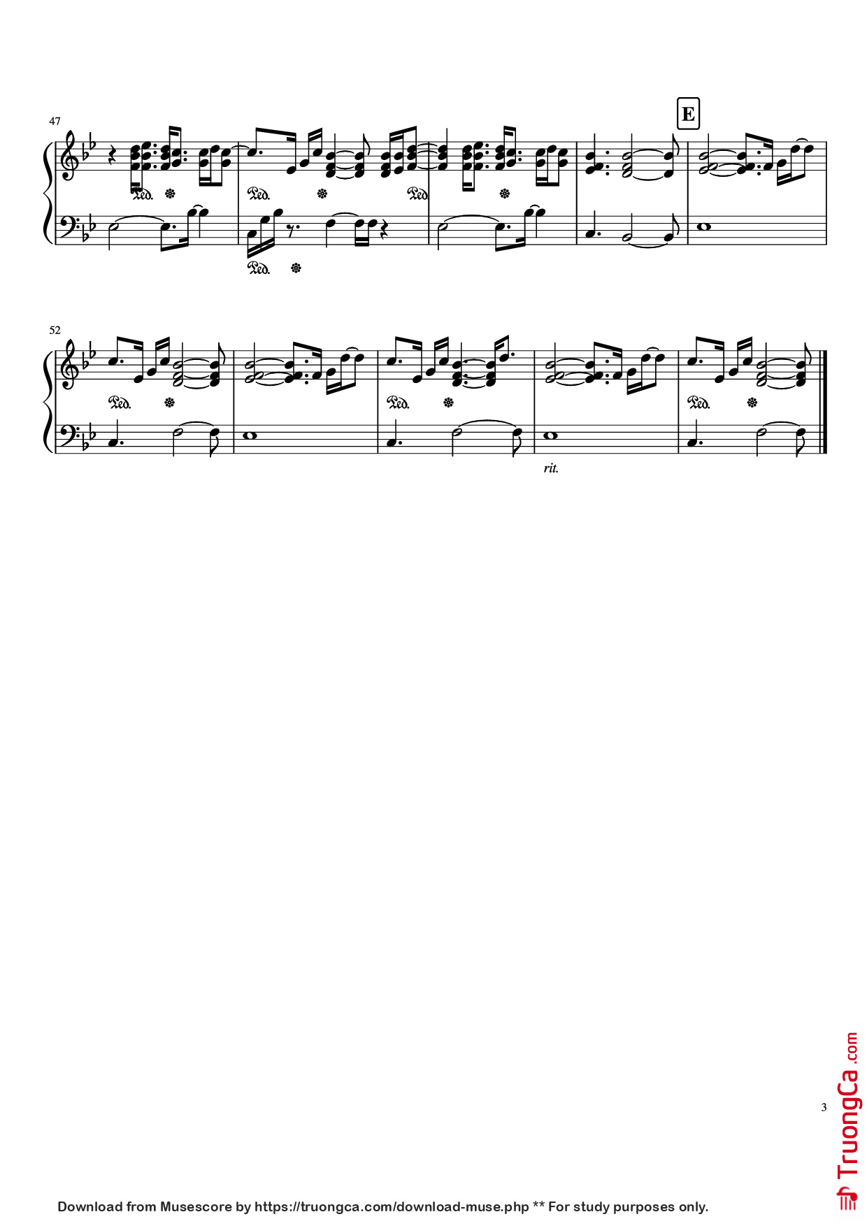 Trang 3 của Sheet nhạc PDF Piano bài hát (No One Knows Me) Like The Piano - Produced By Rodaidh McDonald & Sampha