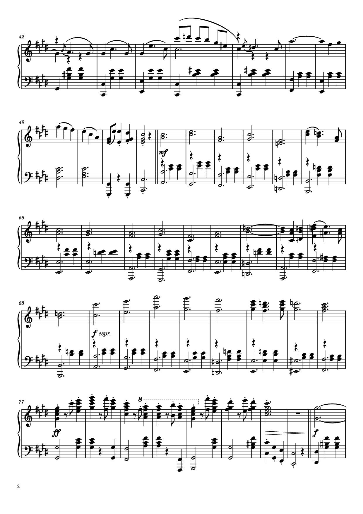 Trang 2 của Sheet nhạc PDF Piano bài hát The Snowstorm: Waltz No. 2 Piano - G.V. Sviridov (arr. ReFruity