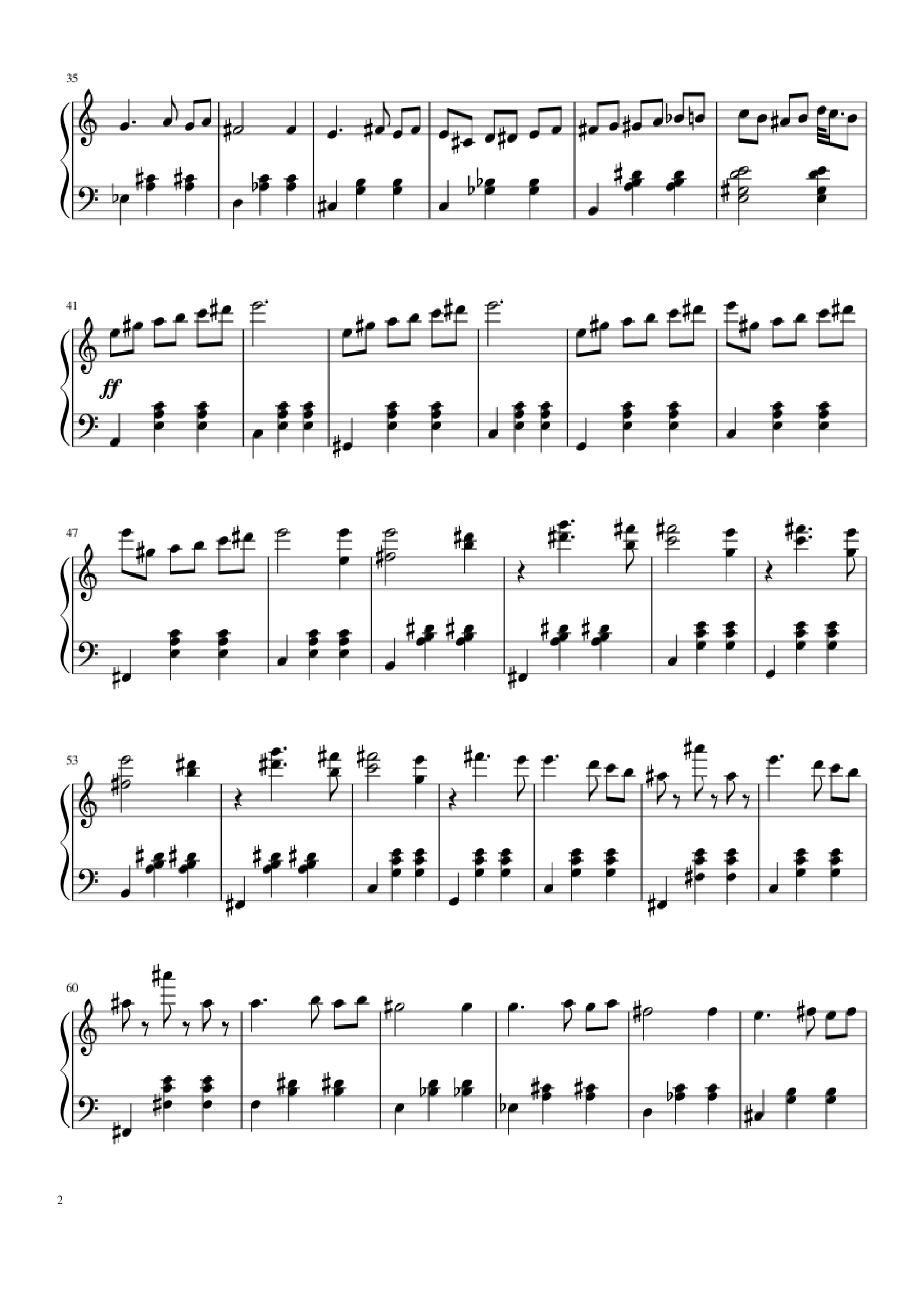 Trang 2 của Sheet nhạc PDF Piano bài hát Waltz from Masquerade Piano - Khachaturian