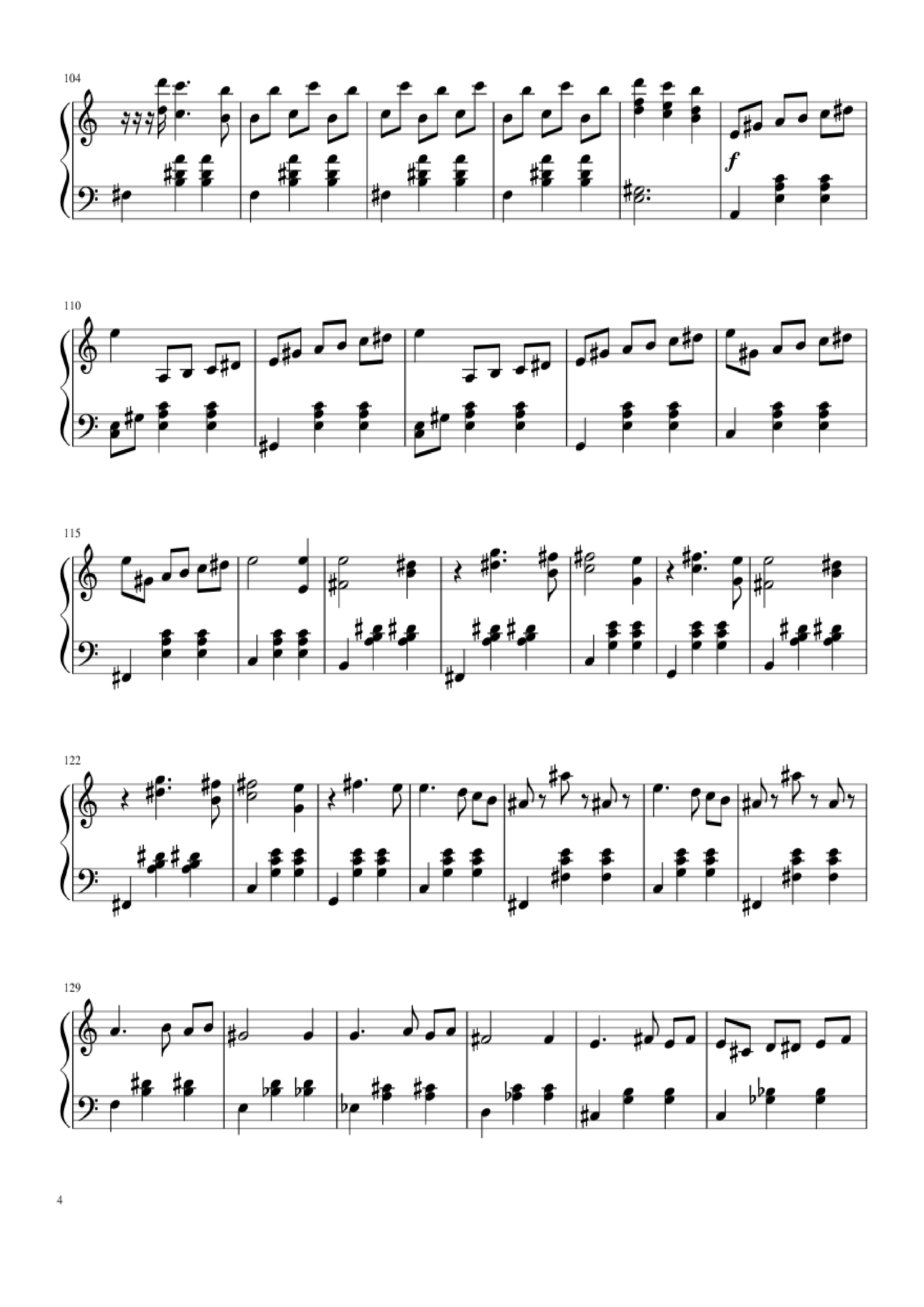 Trang 4 của Sheet nhạc PDF Piano bài hát Waltz from Masquerade Piano - Khachaturian