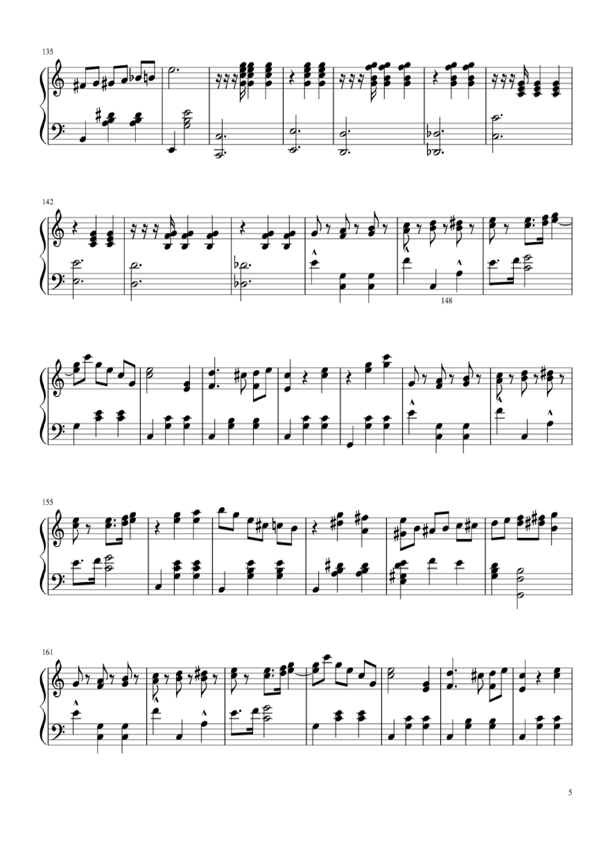 Trang 5 của Sheet nhạc PDF Piano bài hát Waltz from Masquerade Piano - Khachaturian