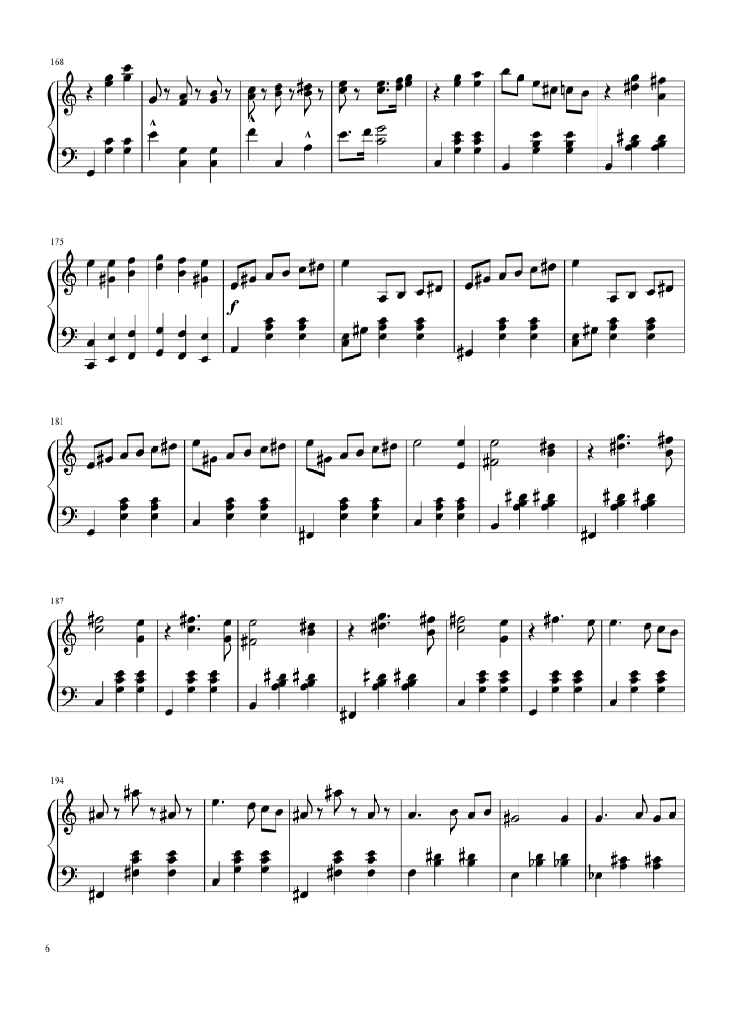 Trang 6 của Sheet nhạc PDF Piano bài hát Waltz from Masquerade Piano - Khachaturian