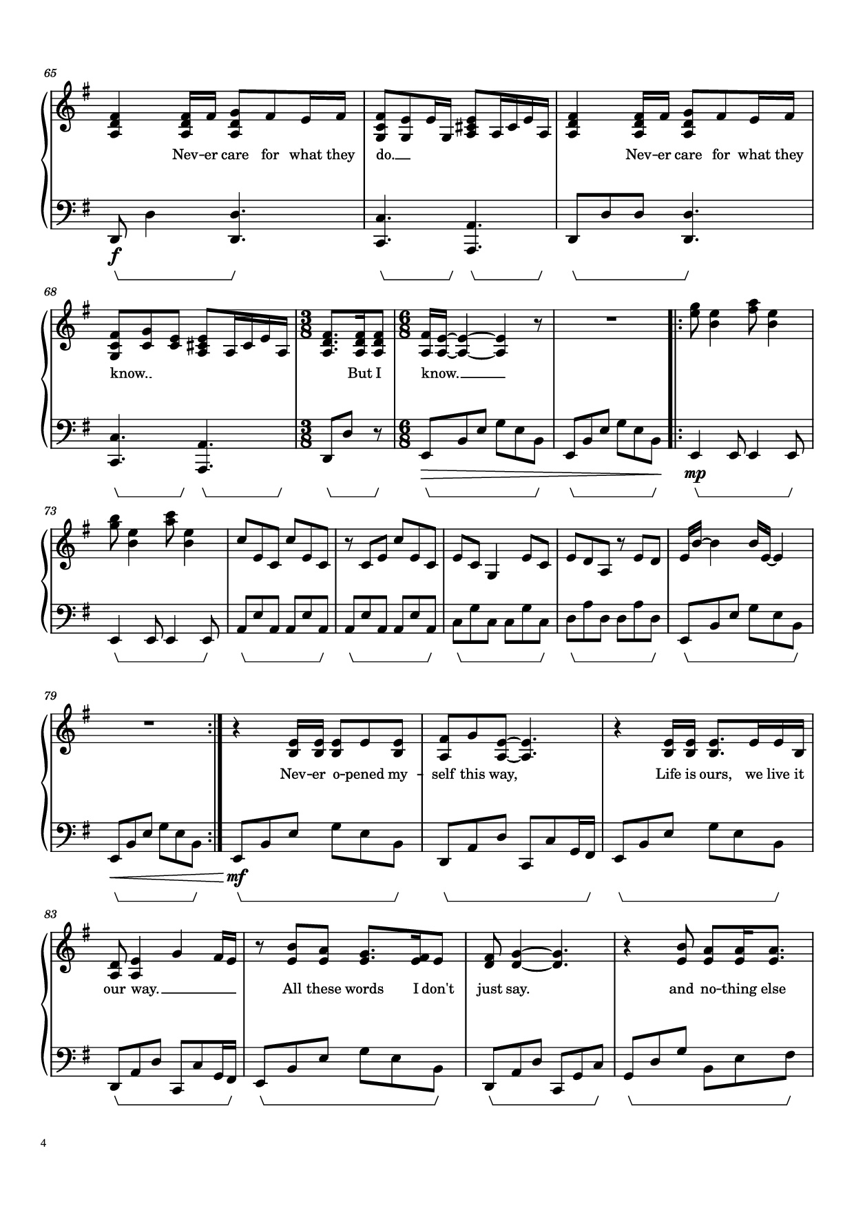 Trang 4 của Sheet nhạc PDF Piano bài hát Nothing Else Matters Piano - Metallica