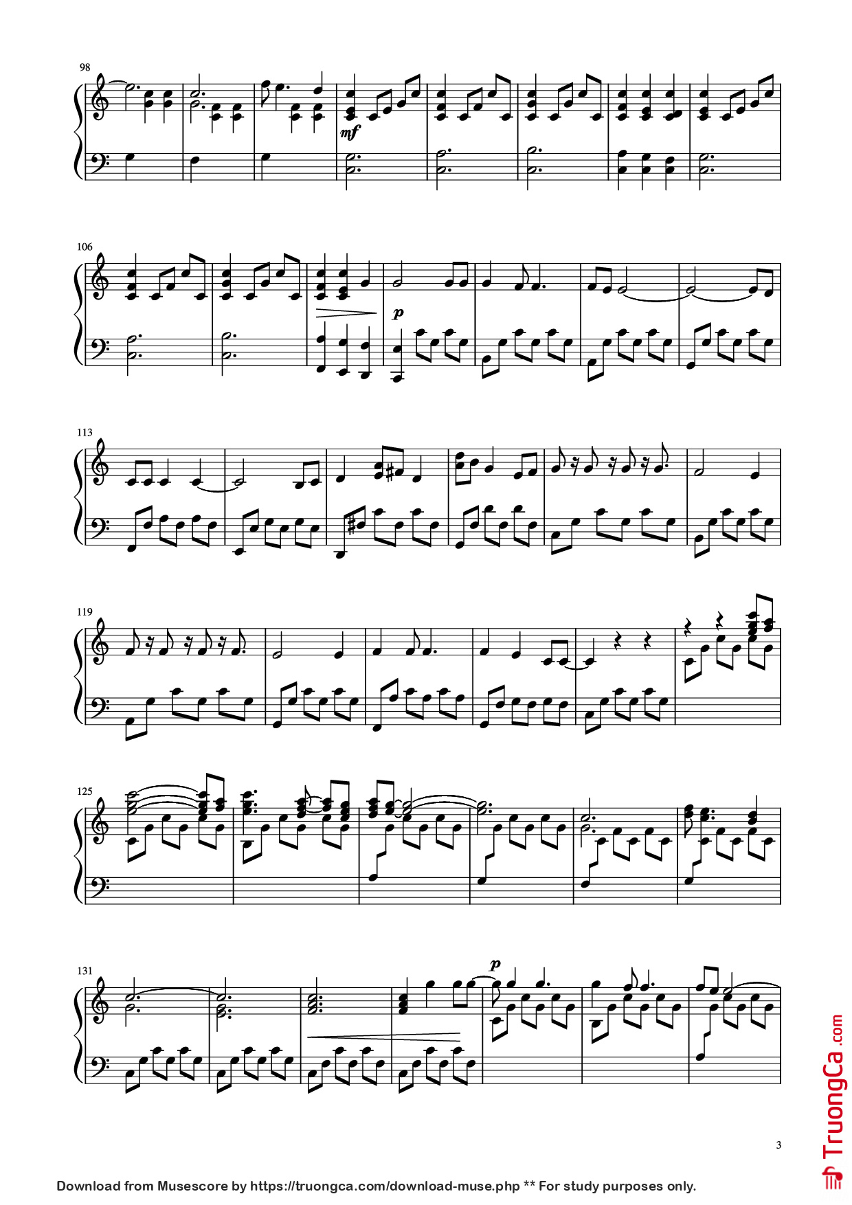 Trang 3 của Sheet nhạc PDF Piano bài hát Rousseau: Billy Joel - Piano Man - Piano solo - Undefined