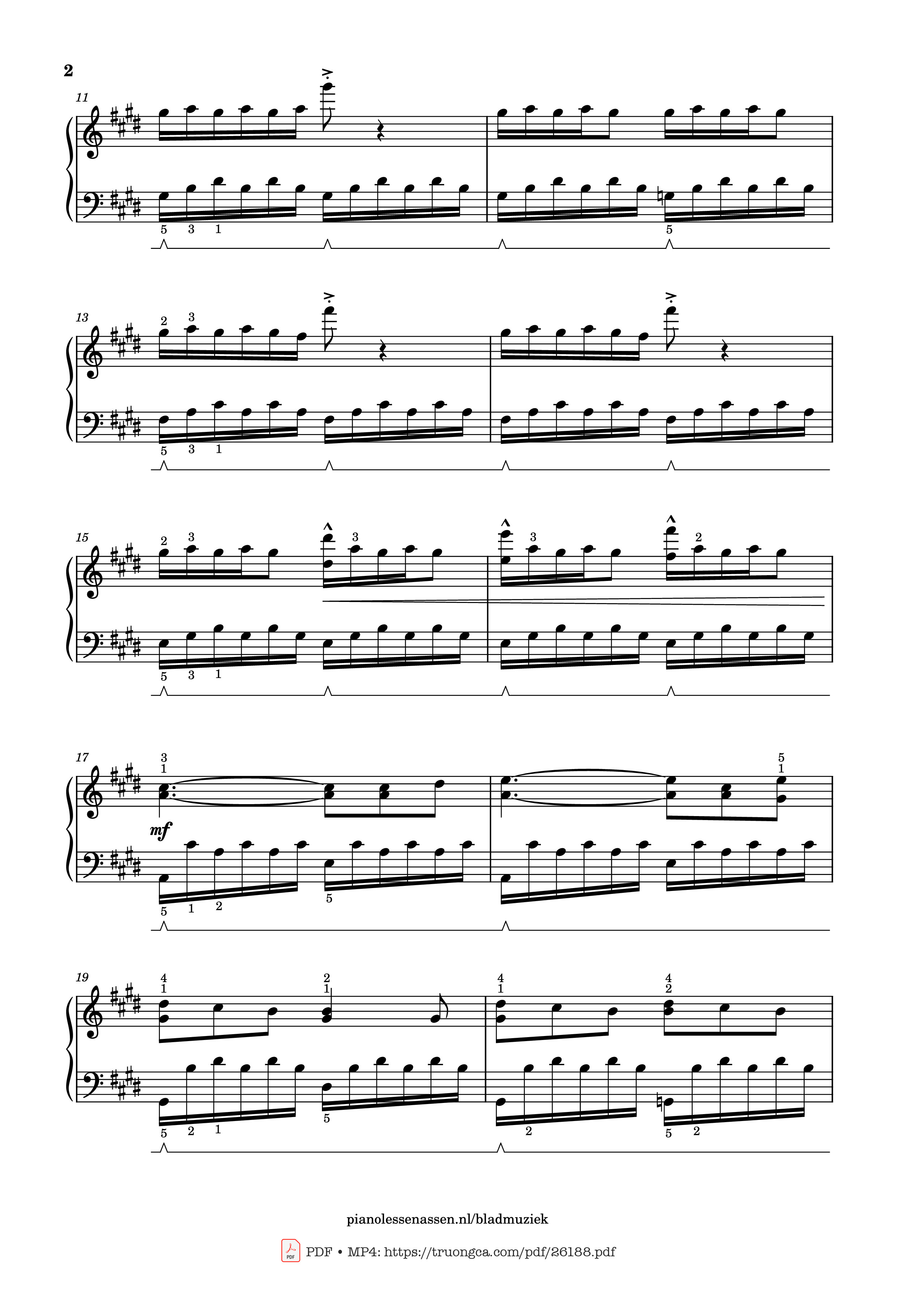 Trang 2 của Sheet nhạc PDF Piano bài hát Golden Hour Piano (with fingering) - JVKE
