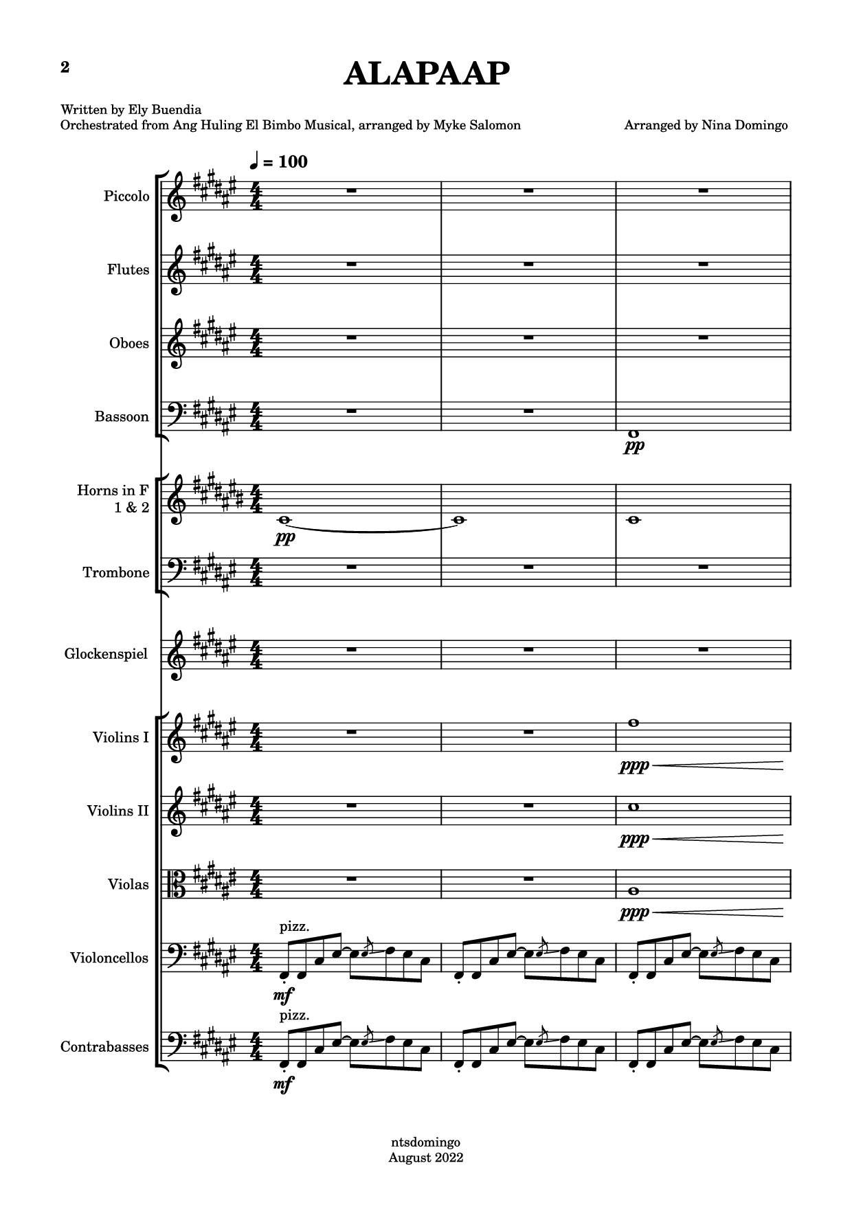 Trang 2 của Sheet nhạc PDF bài hát ALAPAAP - Arranged by Nina Domingo