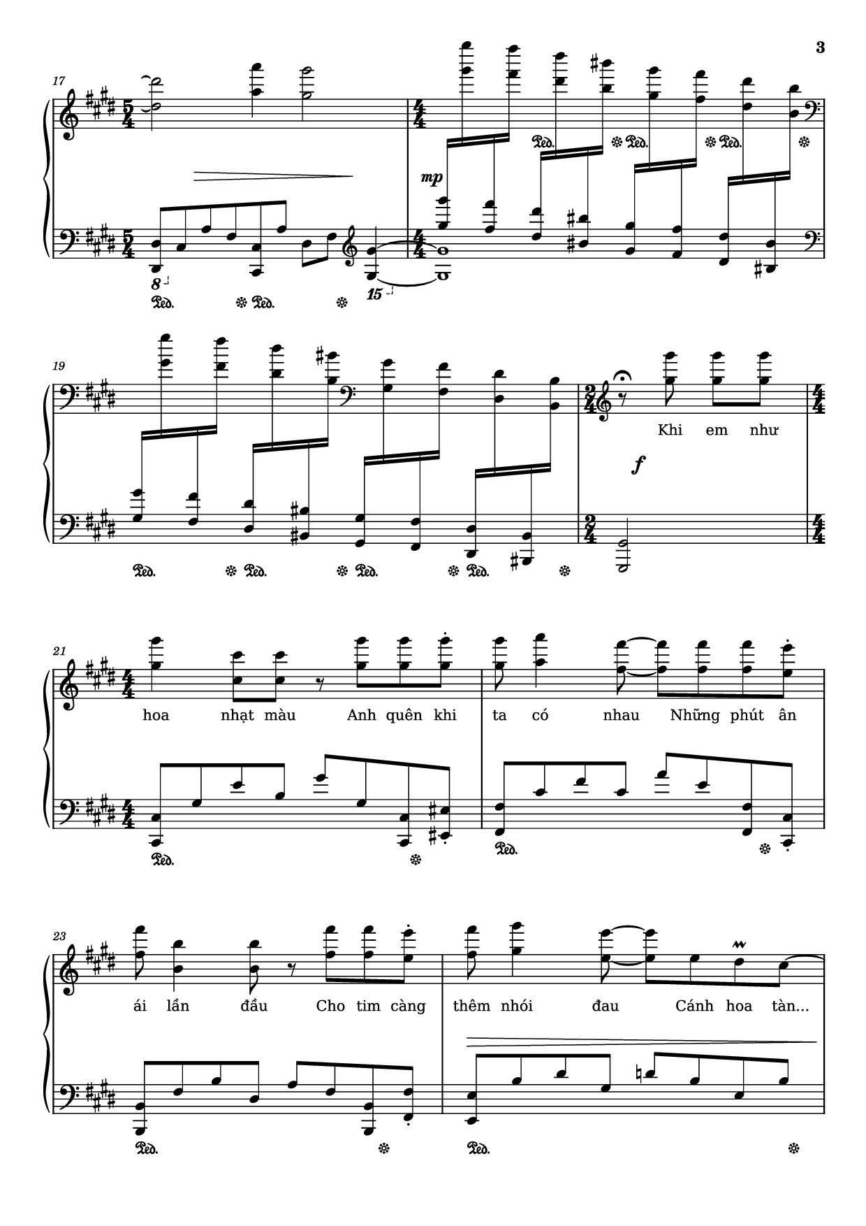 Trang 3 của Sheet nhạc PDF Piano bài hát Cánh hồng phai Piano - Dương Khắc Linh