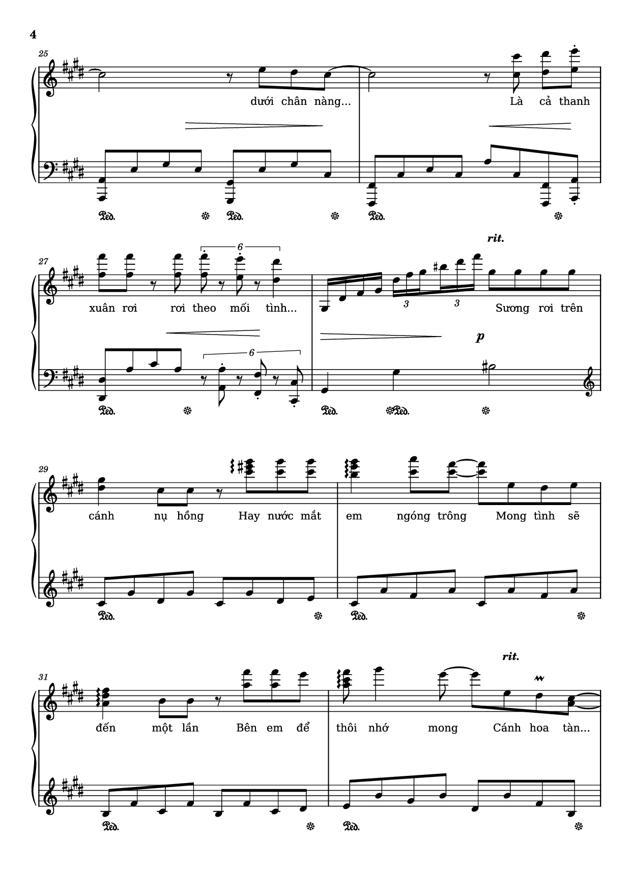 Trang 4 của Sheet nhạc PDF Piano bài hát Cánh hồng phai Piano - Dương Khắc Linh