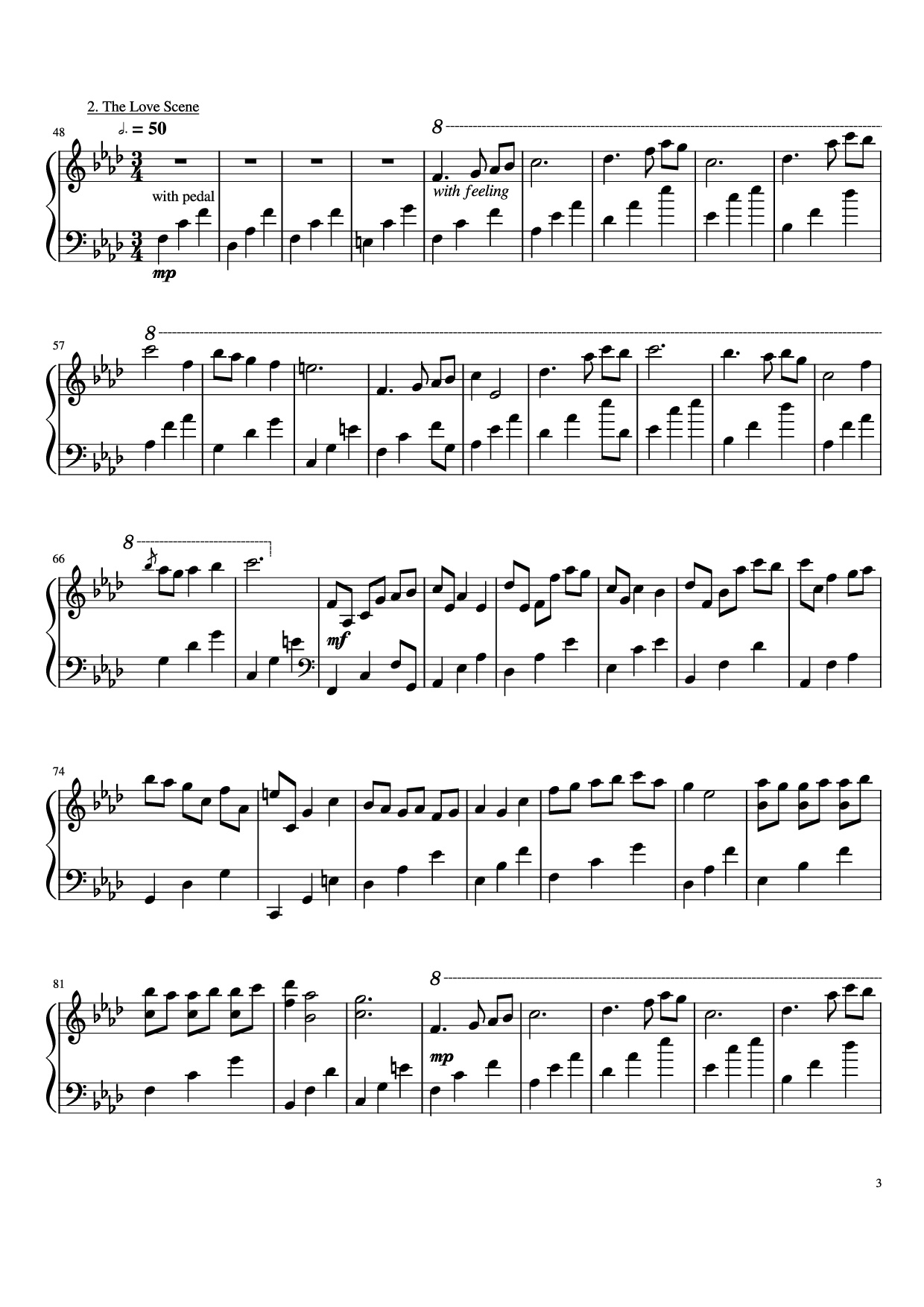 Trang 3 của Sheet nhạc PDF Piano bài hát Scenes From An Unknown Movie Piano - Brent Buyse