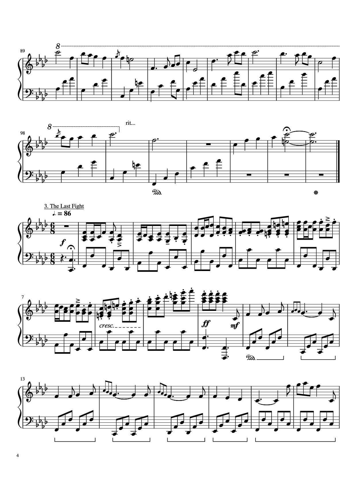 Trang 4 của Sheet nhạc PDF Piano bài hát Scenes From An Unknown Movie Piano - Brent Buyse