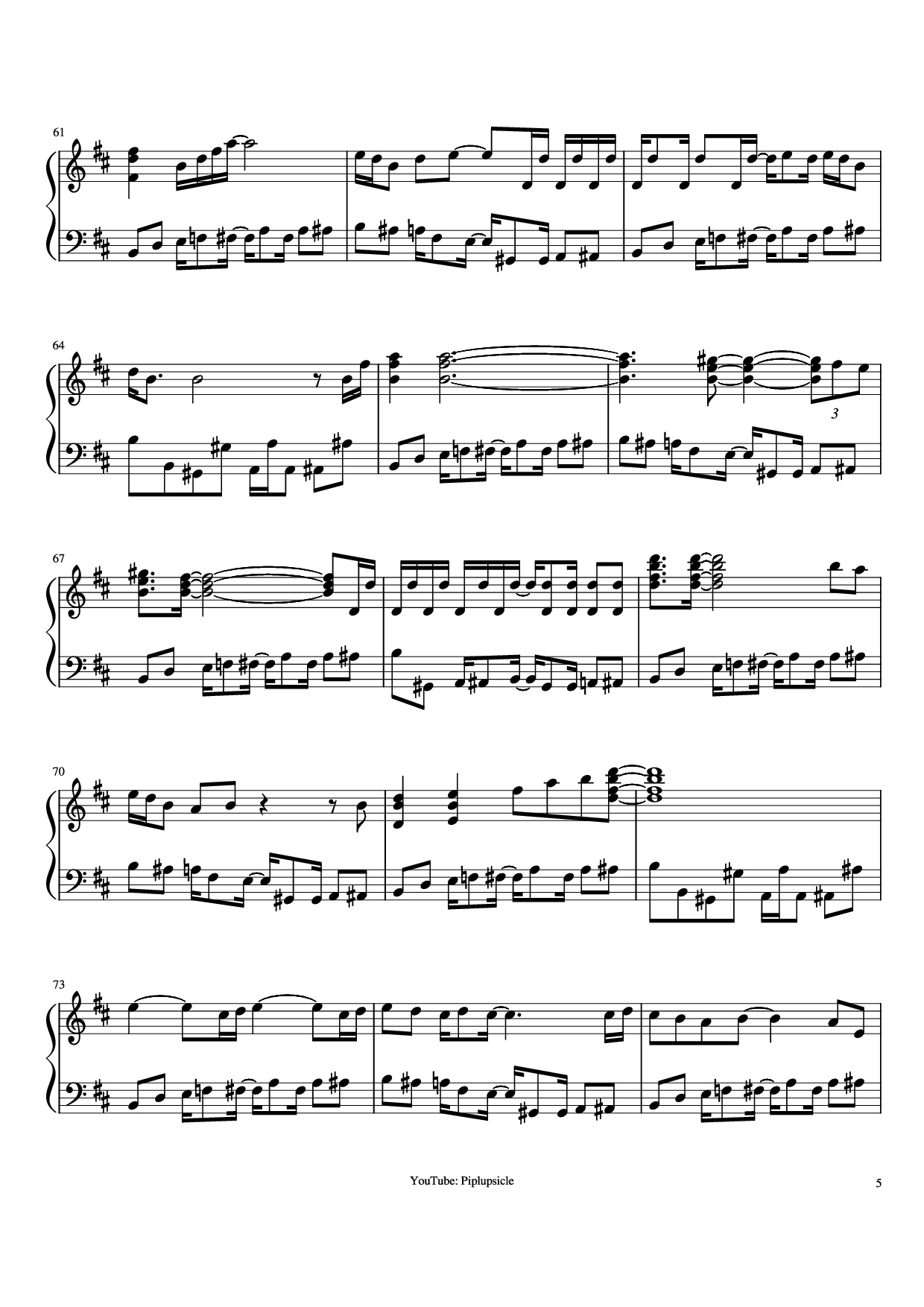 Trang 5 của Sheet nhạc PDF Piano bài hát Giorno