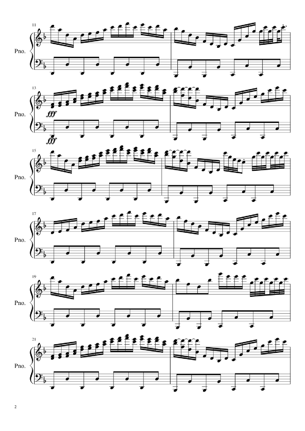 Trang 2 của Sheet nhạc PDF Piano bài hát Ludicrous Speed Piano - F-777