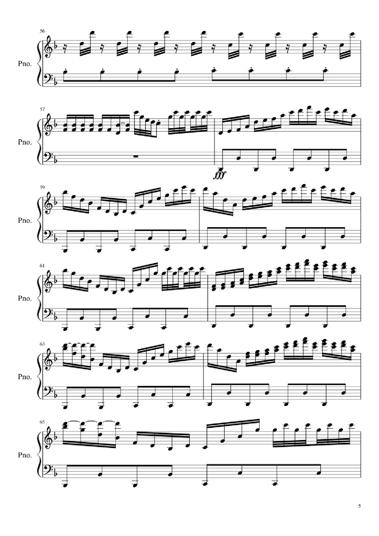 Trang 5 của Sheet nhạc PDF Piano bài hát Ludicrous Speed Piano - F-777