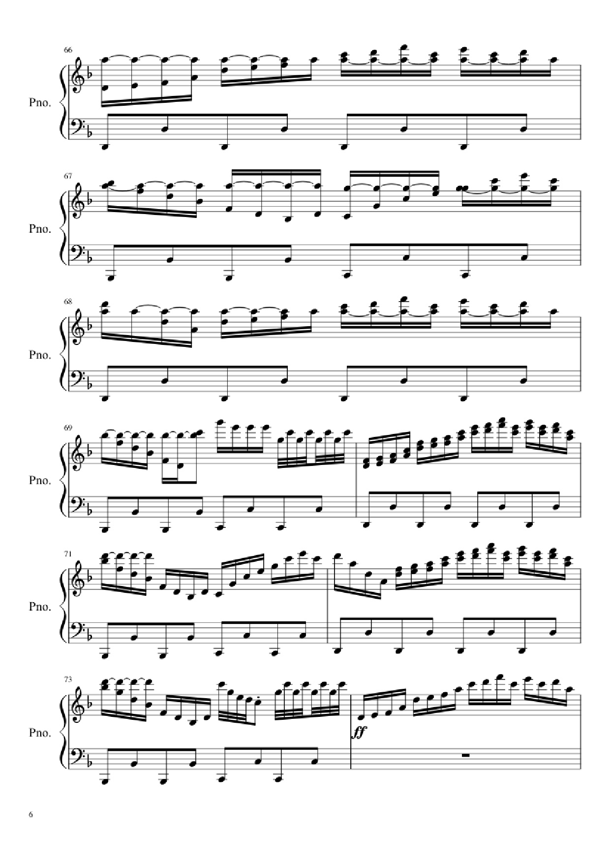 Trang 6 của Sheet nhạc PDF Piano bài hát Ludicrous Speed Piano - F-777