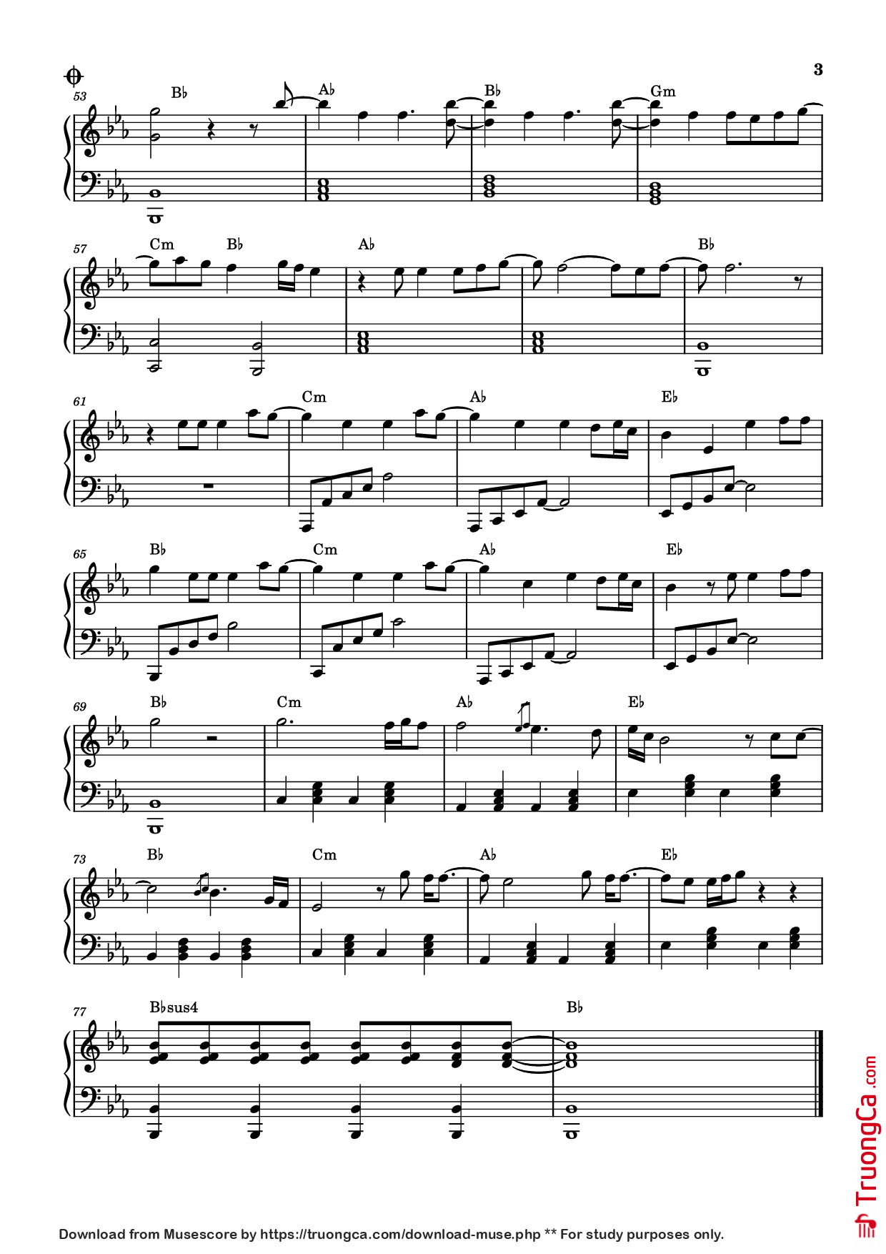 Trang 3 của Sheet nhạc PDF Piano bài hát Bad Liar Piano - Imagine Dragons