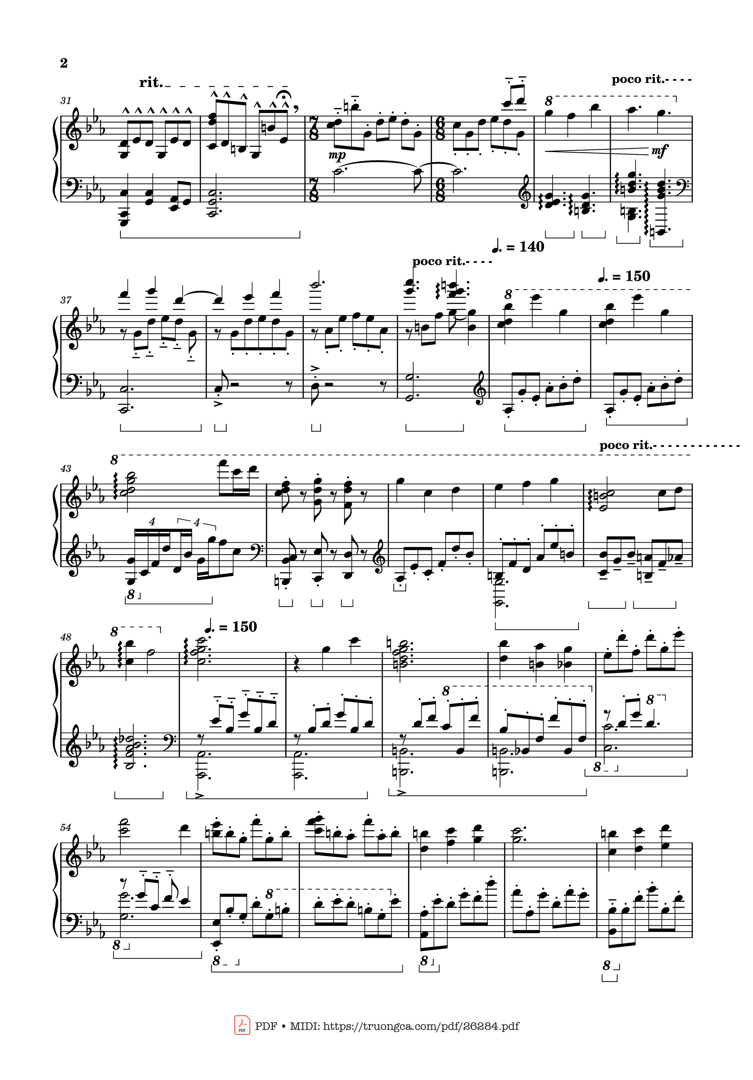 Trang 2 của Sheet nhạc PDF bài hát Show me the sky, show me how to live Piano - AZALI