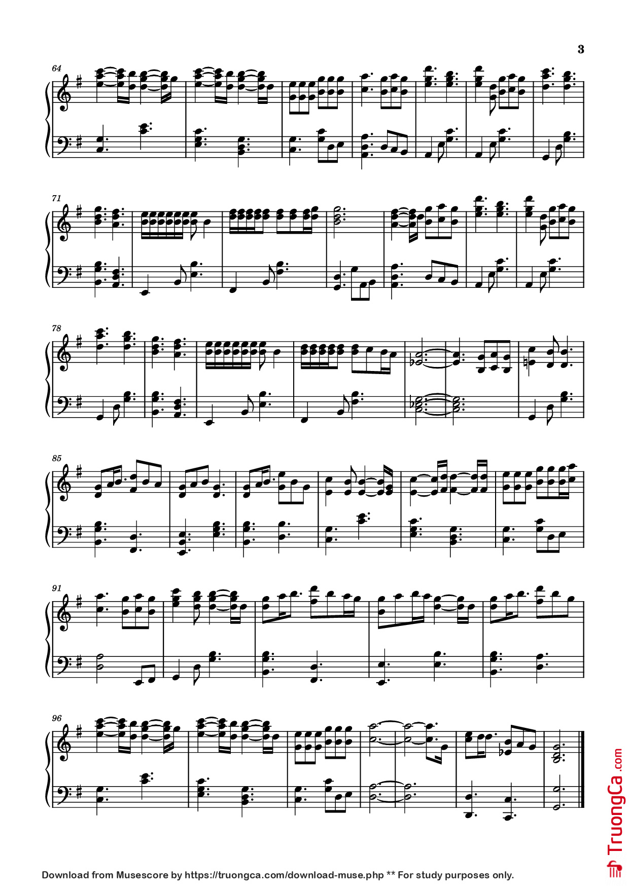 Trang 3 của Sheet nhạc PDF Piano bài hát Number One Girl Piano - ROSE
