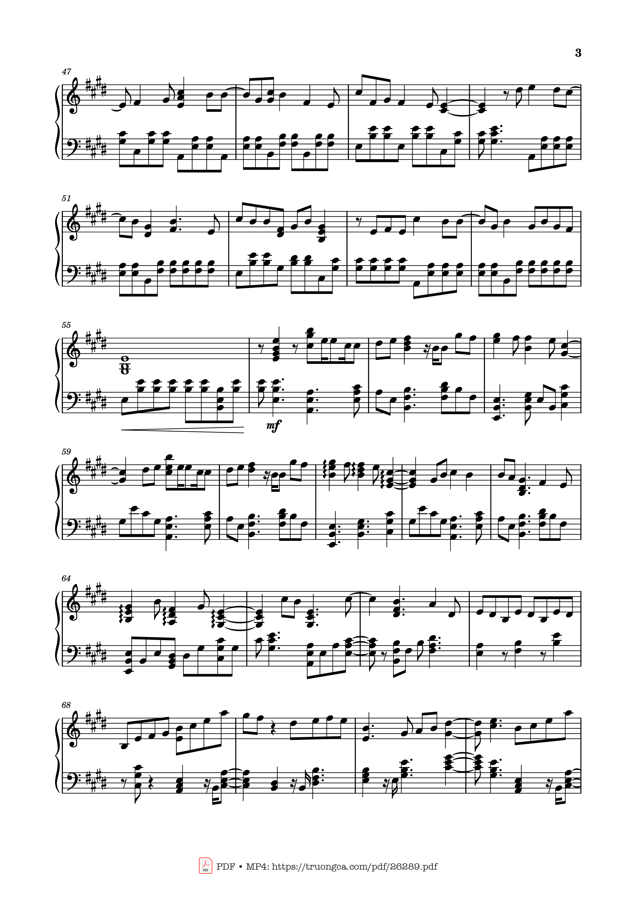 Trang 3 của Sheet nhạc PDF Piano bài hát Blue Piano - Yung kai