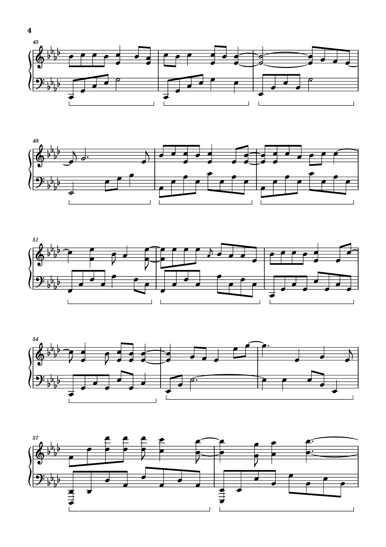 Trang 4 của Sheet nhạc PDF Piano bài hát Night Changes Piano - One Direction