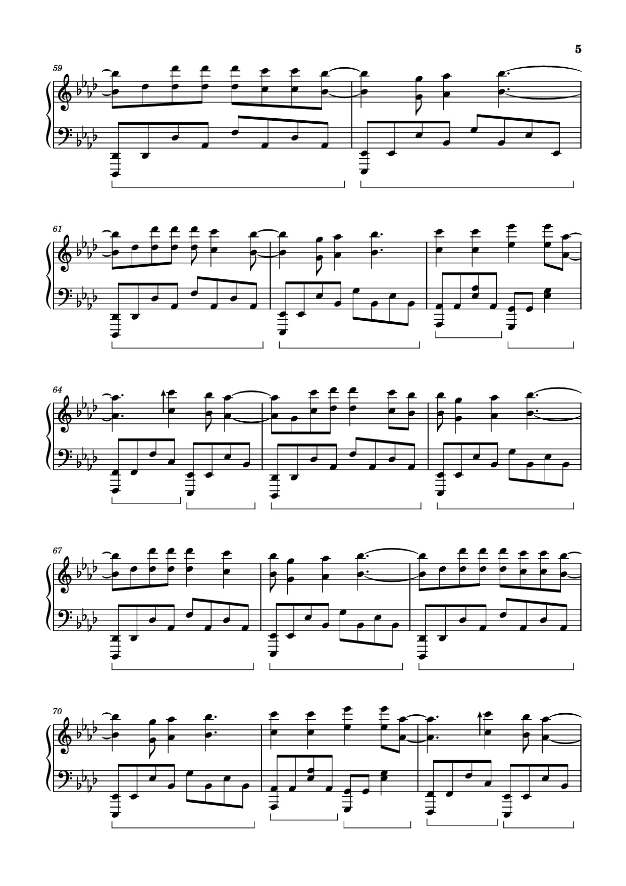 Trang 5 của Sheet nhạc PDF Piano bài hát Night Changes Piano - One Direction