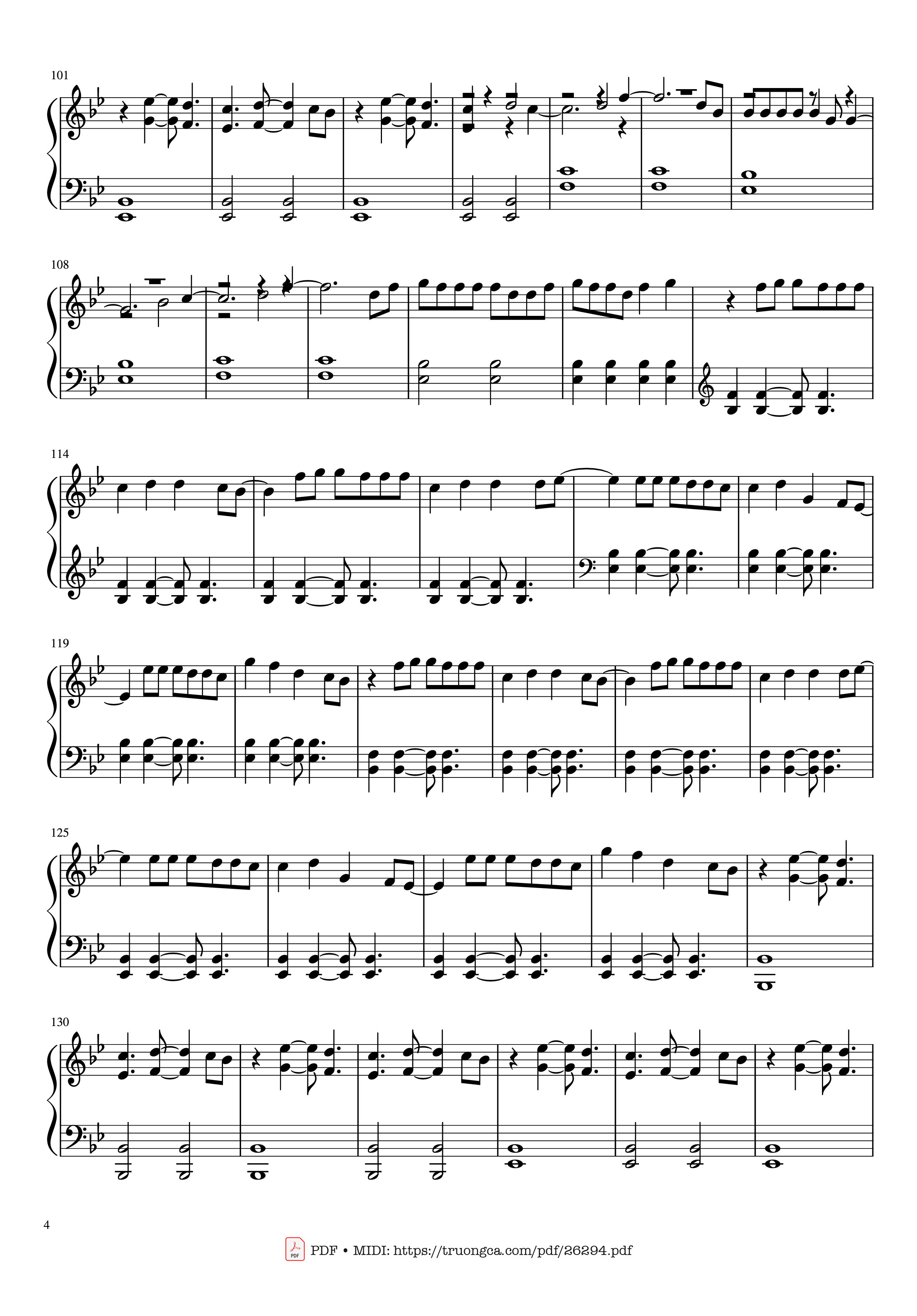 Trang 4 của Sheet nhạc PDF Piano bài hát Steal My Girl Piano - Composed by: One Direction Arranged by: Matthew Smith-Spangler