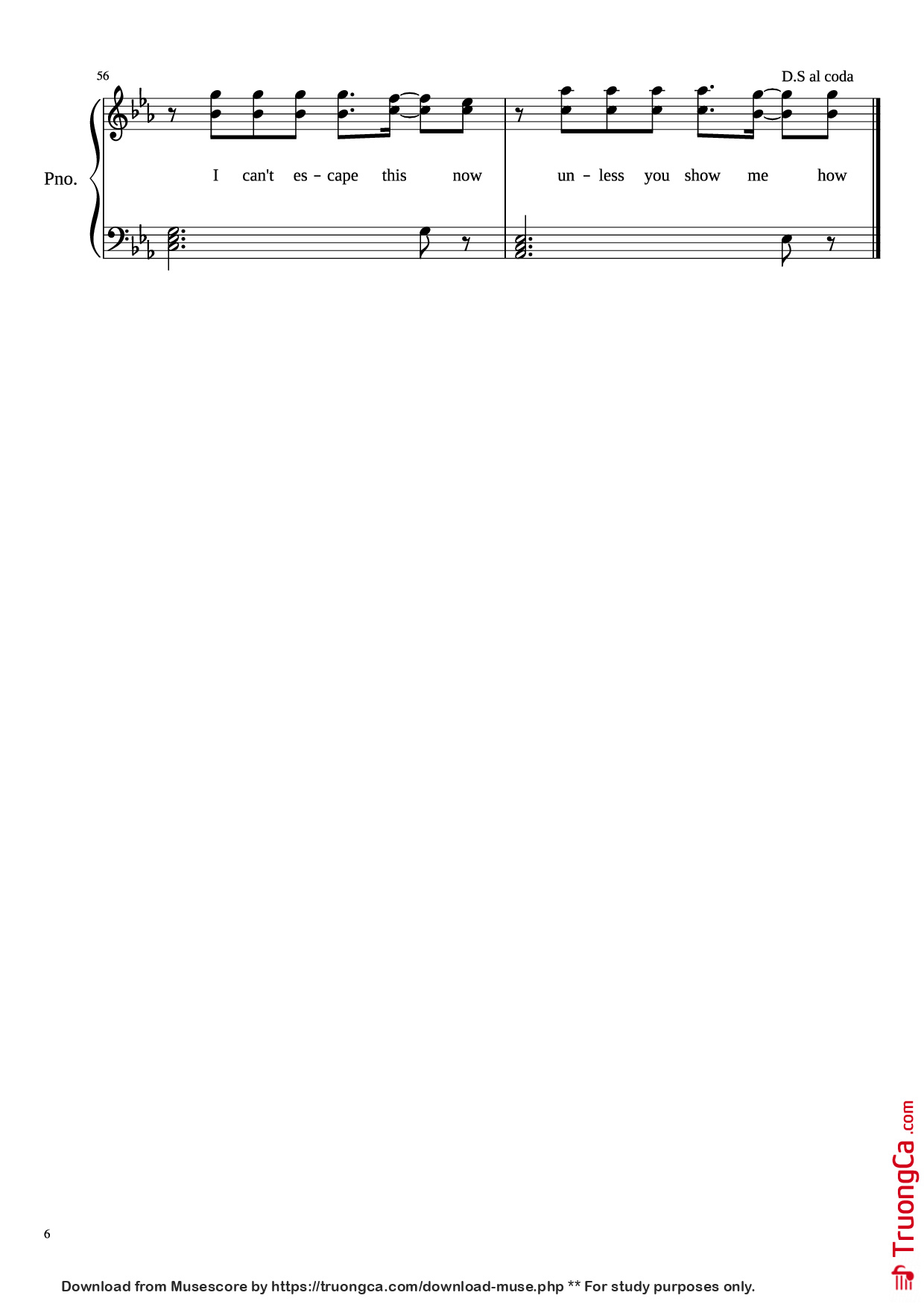Trang 6 của Sheet nhạc PDF Piano bài hát Demons (With Lyrics) Piano - Imagine Dragons