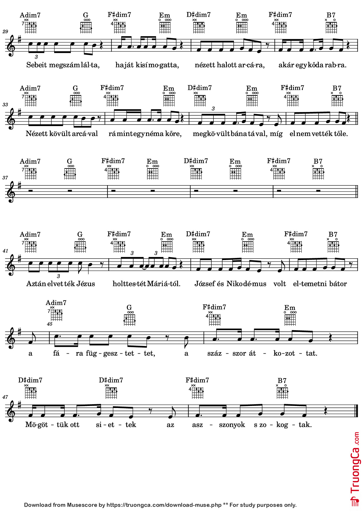 Trang 2 của Sheet nhạc PDF bài hát József és Nikodémus - Zene és szöveg: