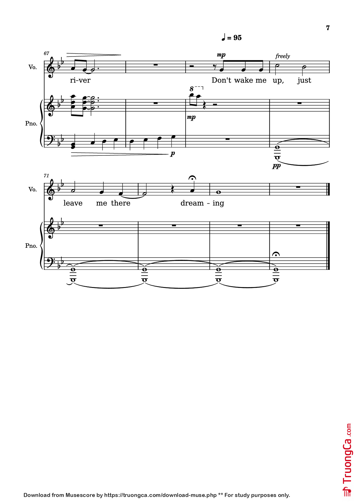 Trang 7 của Sheet nhạc PDF Piano bài hát Down By The River Piano - Borislav Slavov