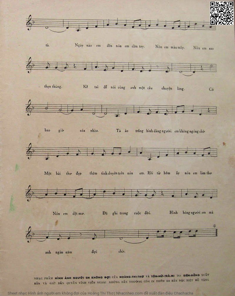 Trang 3 của Sheet nhạc PDF bài hát Hình ảnh người em không đợi - Hoàng Thi Thơ, 1. Ngày nào em  đến, áo em màu trinh. Áo xinh là xinh, áo  em trong trời  hồng Là  gió, là  bướm, là  hoa, là  mây chiều  tà