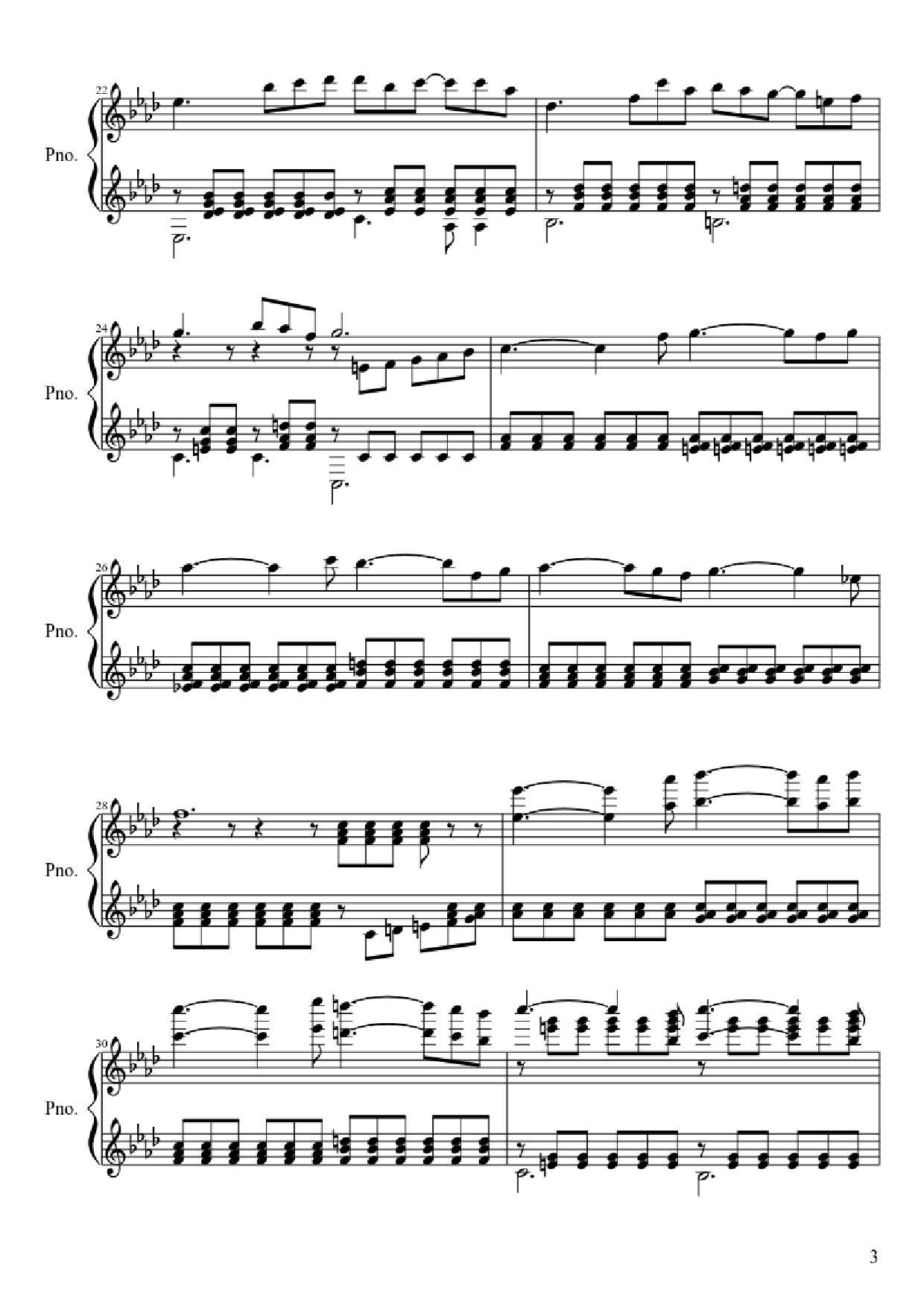 Trang 3 của Sheet nhạc PDF Piano bài hát le roi et l
