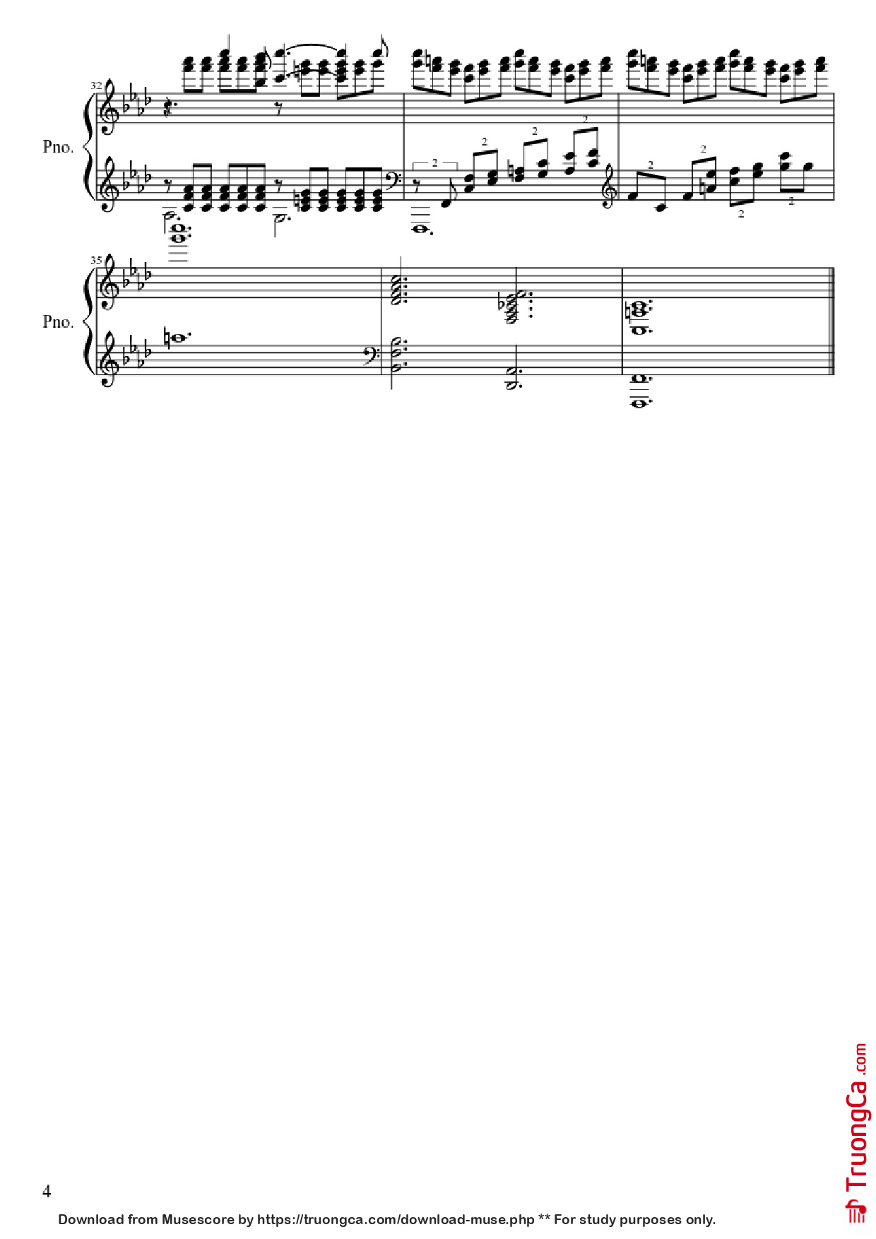 Trang 4 của Sheet nhạc PDF Piano bài hát le roi et l