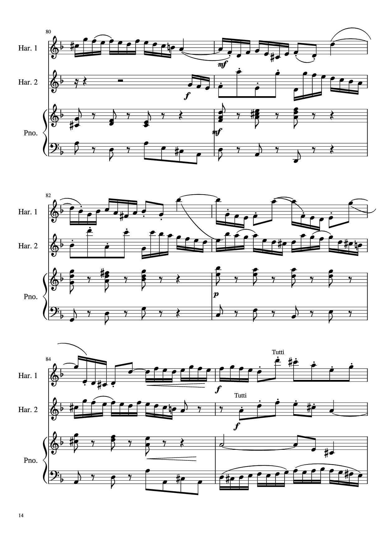 Trang 14 của Sheet nhạc PDF bài hát Concerto for Two Violins in D Minor Piano - Linghongjian