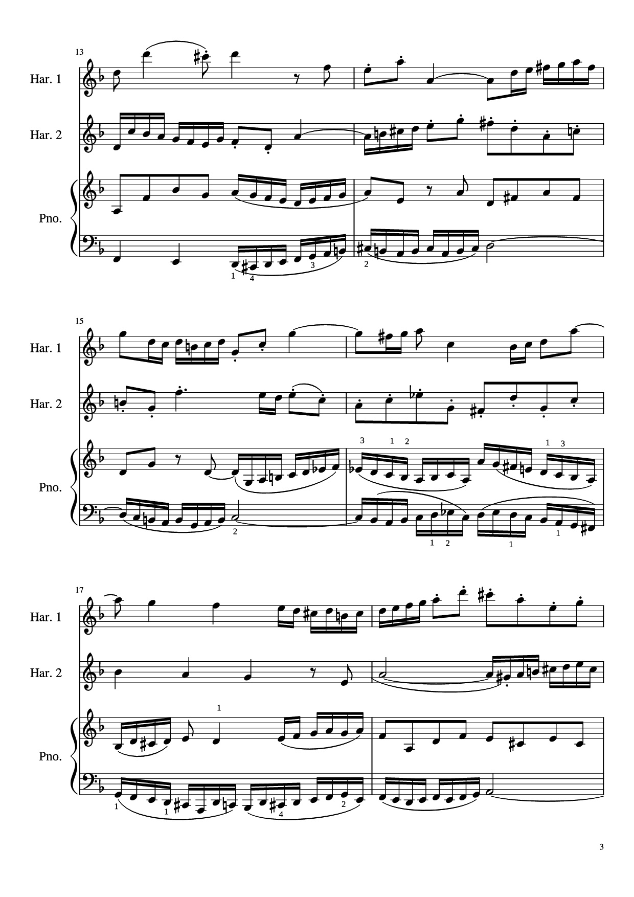 Trang 3 của Sheet nhạc PDF bài hát Concerto for Two Violins in D Minor Piano - Linghongjian