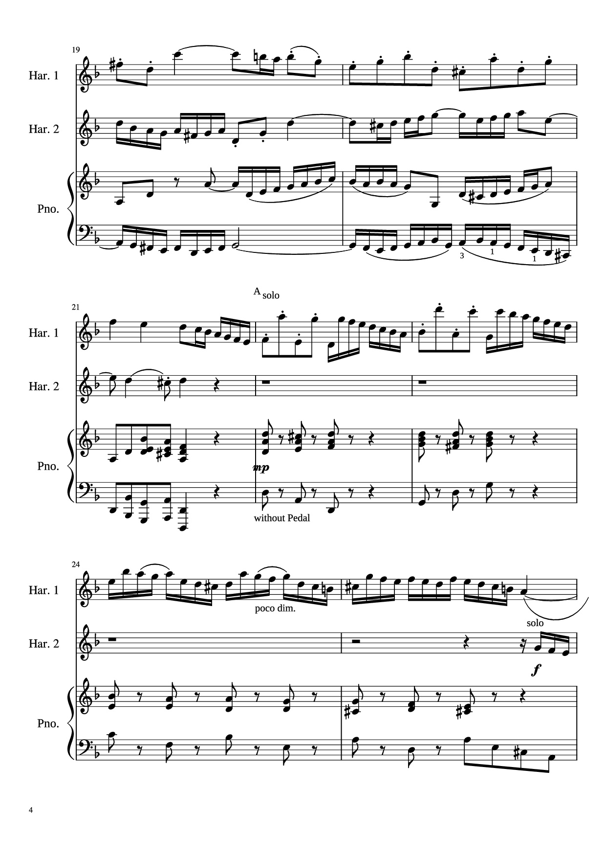 Trang 4 của Sheet nhạc PDF bài hát Concerto for Two Violins in D Minor Piano - Linghongjian