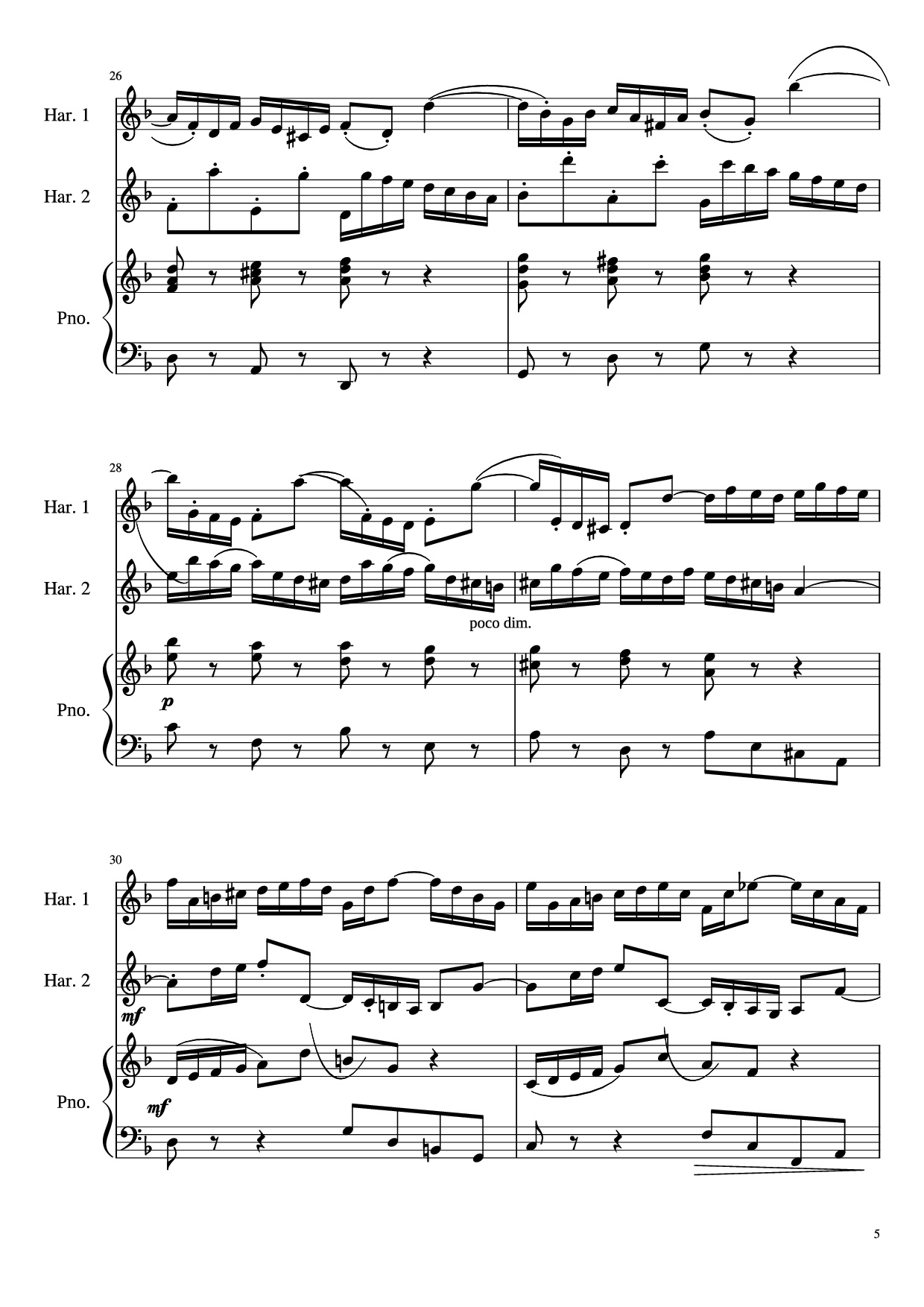 Trang 5 của Sheet nhạc PDF bài hát Concerto for Two Violins in D Minor Piano - Linghongjian