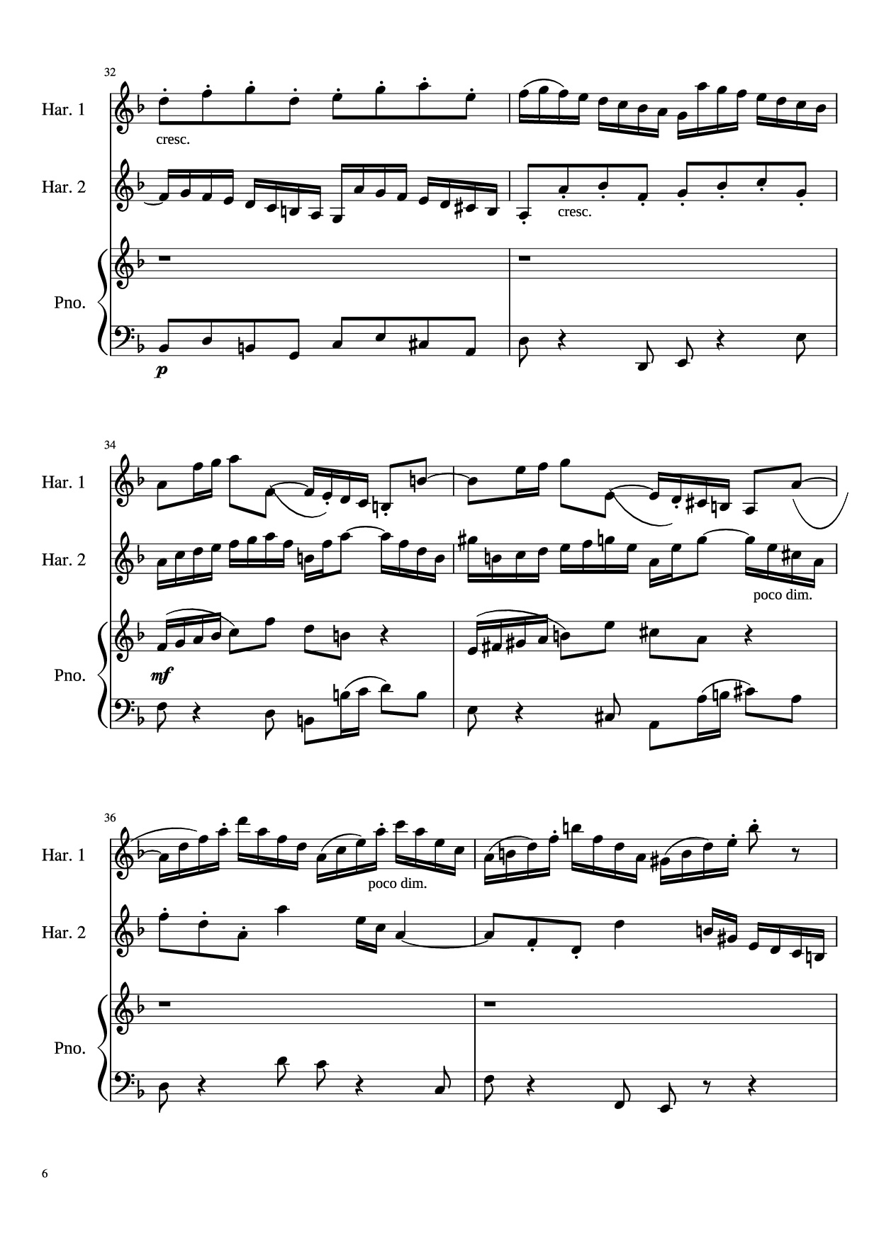Trang 6 của Sheet nhạc PDF bài hát Concerto for Two Violins in D Minor Piano - Linghongjian