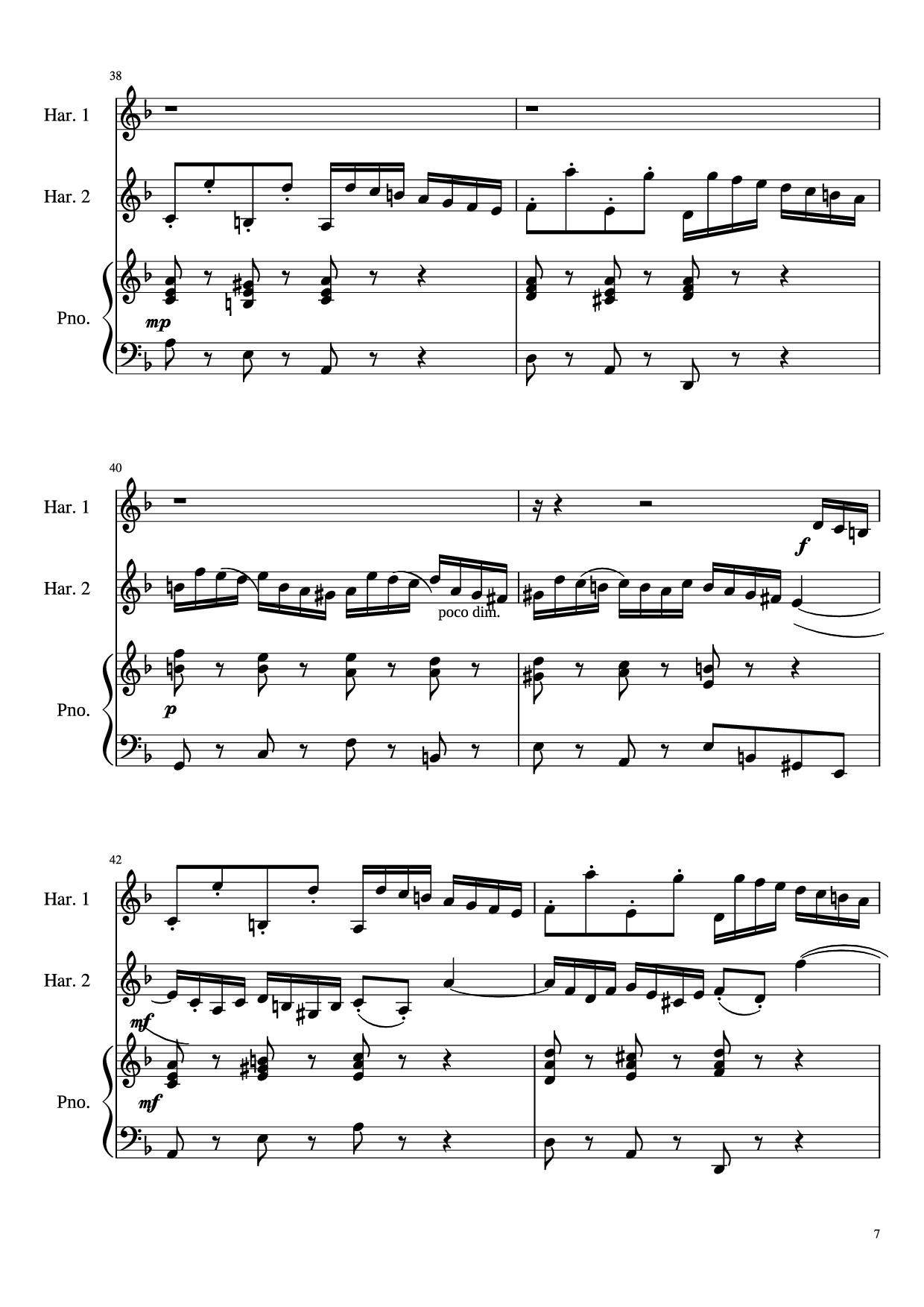 Trang 7 của Sheet nhạc PDF bài hát Concerto for Two Violins in D Minor Piano - Linghongjian