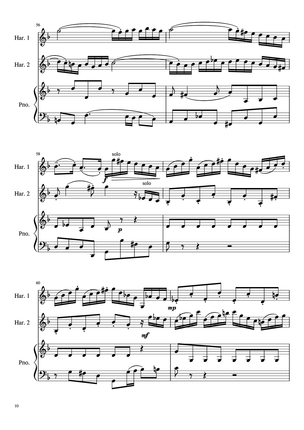Trang 10 của Sheet nhạc PDF bài hát Concerto for Two Violins in D Minor Piano - Linghongjian