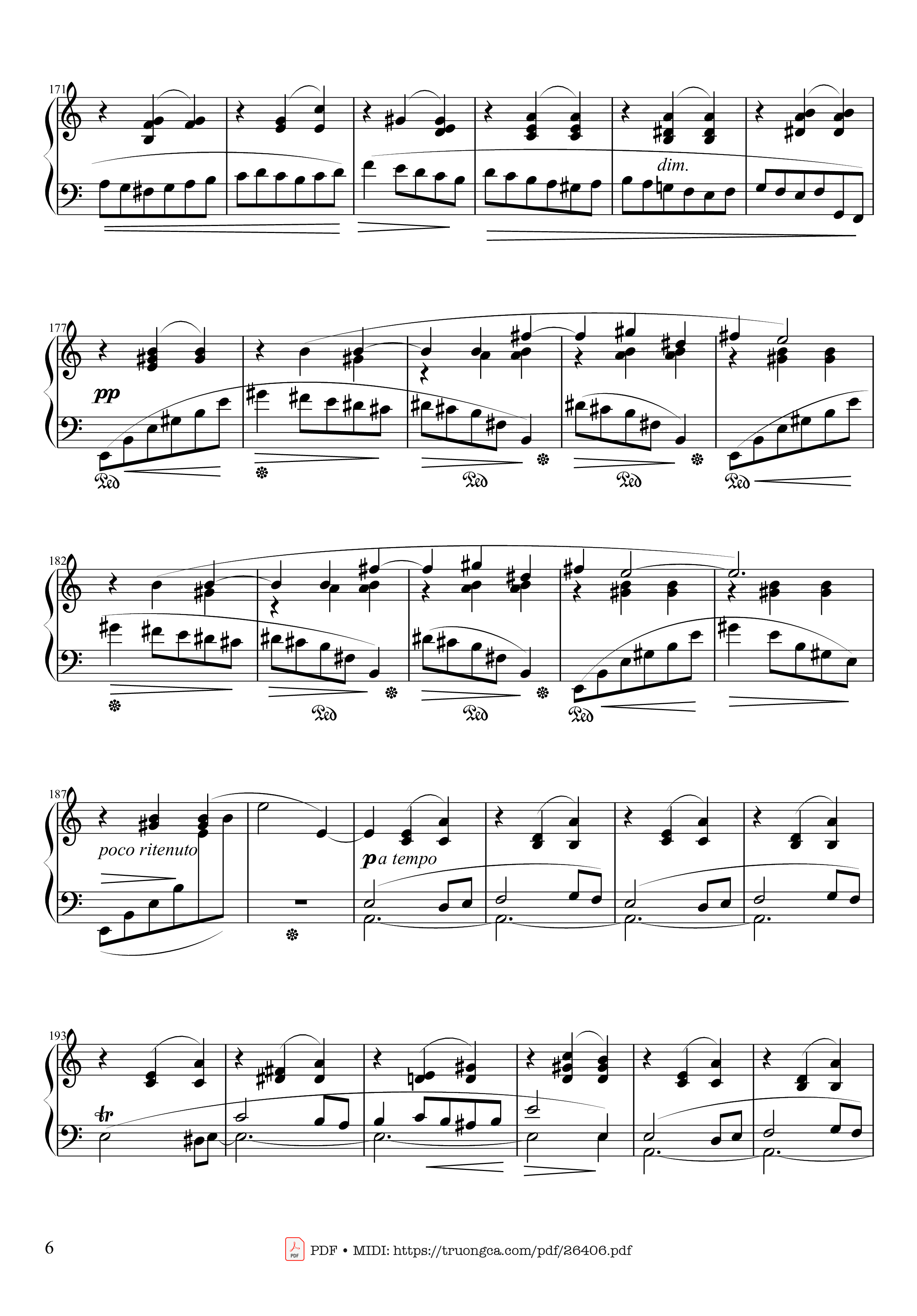 Trang 6 của Sheet nhạc PDF bài hát Waltz in A Minor, Opus 34 No 2 - Frédéric François Chopin