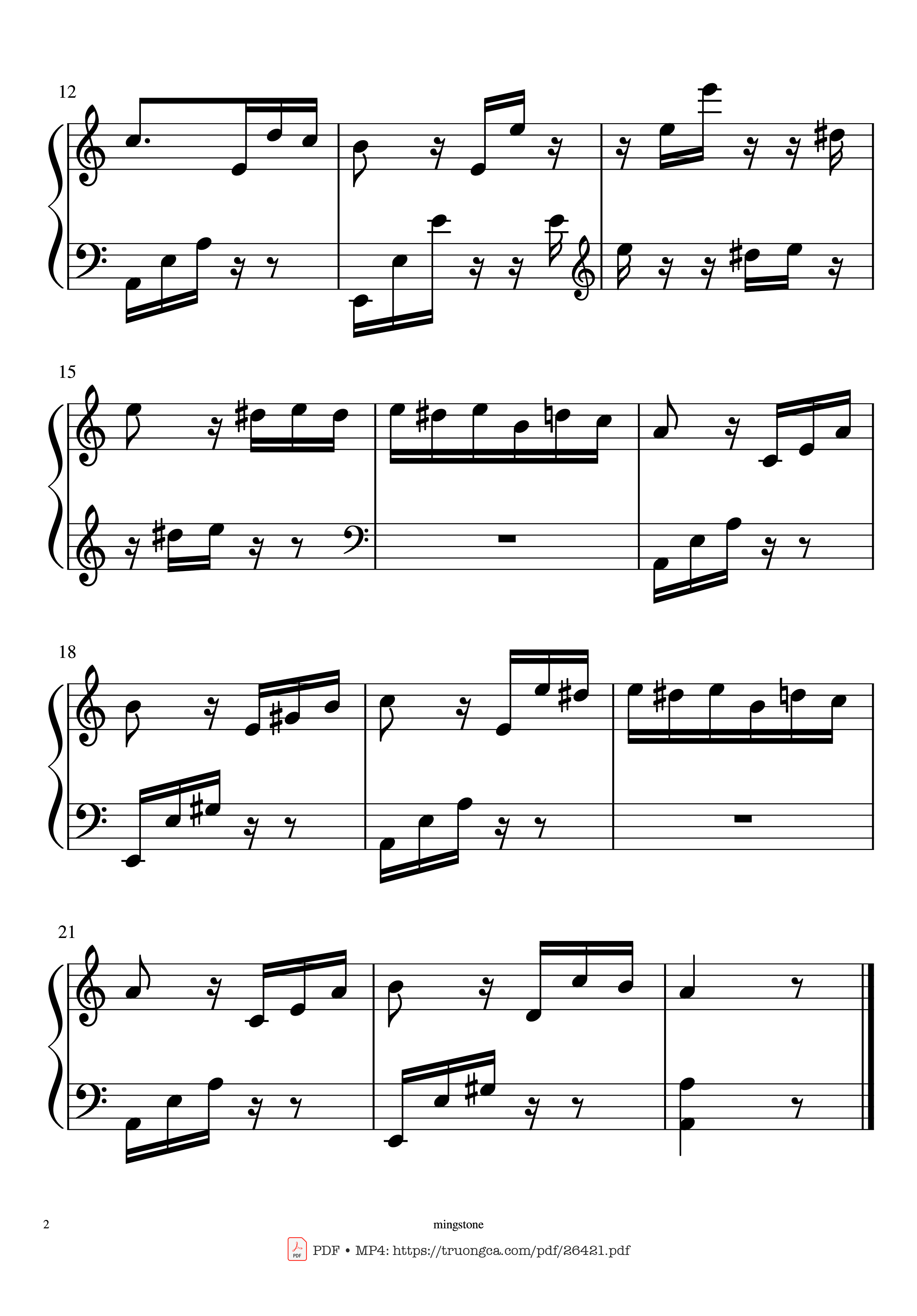 Trang 2 của Sheet nhạc PDF Piano bài hát Für Elise (Easy) - L.v.Beethoven