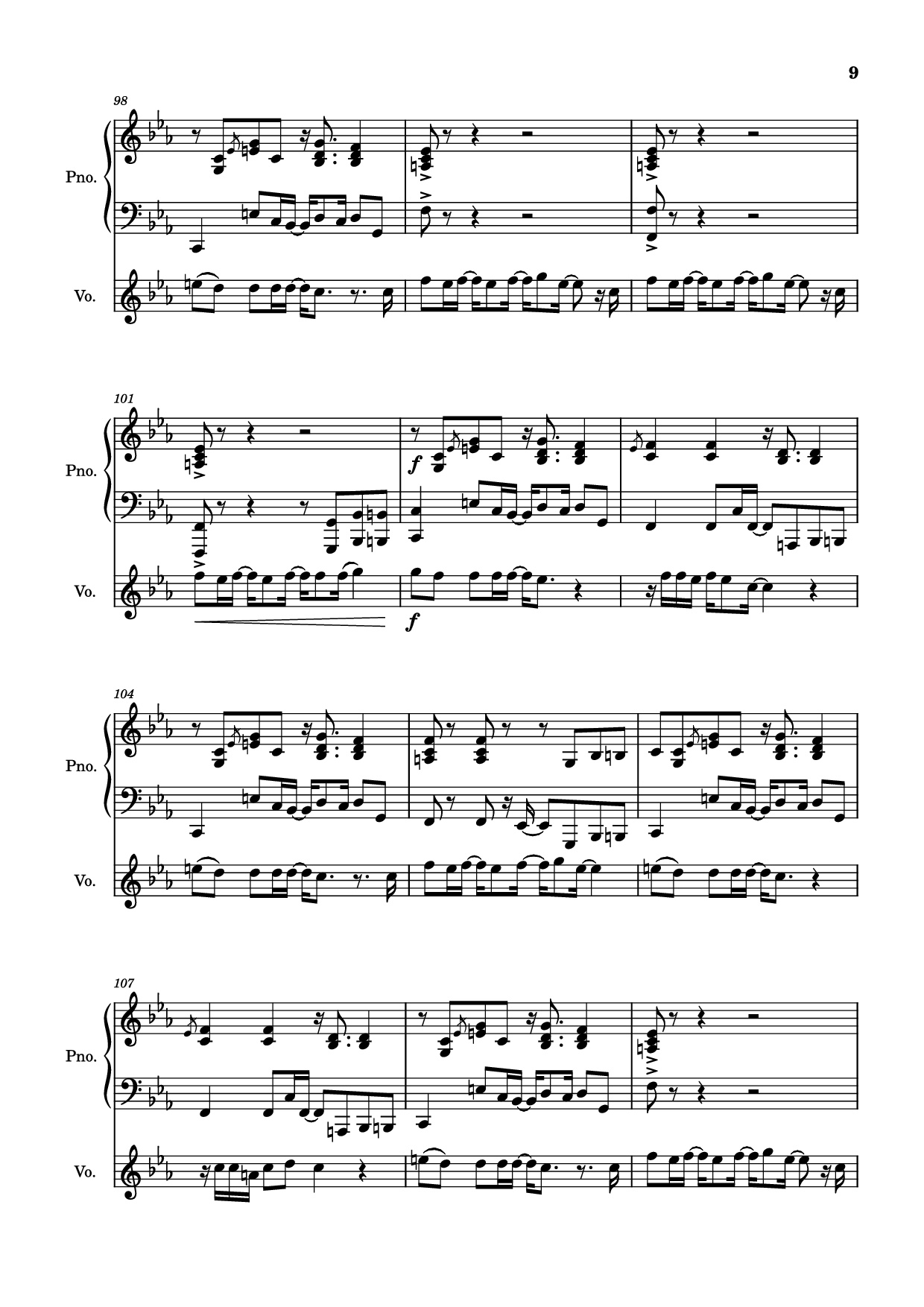 Trang 9 của Sheet nhạc PDF Piano bài hát 2012 Piano - Will Wood arr. Celandine