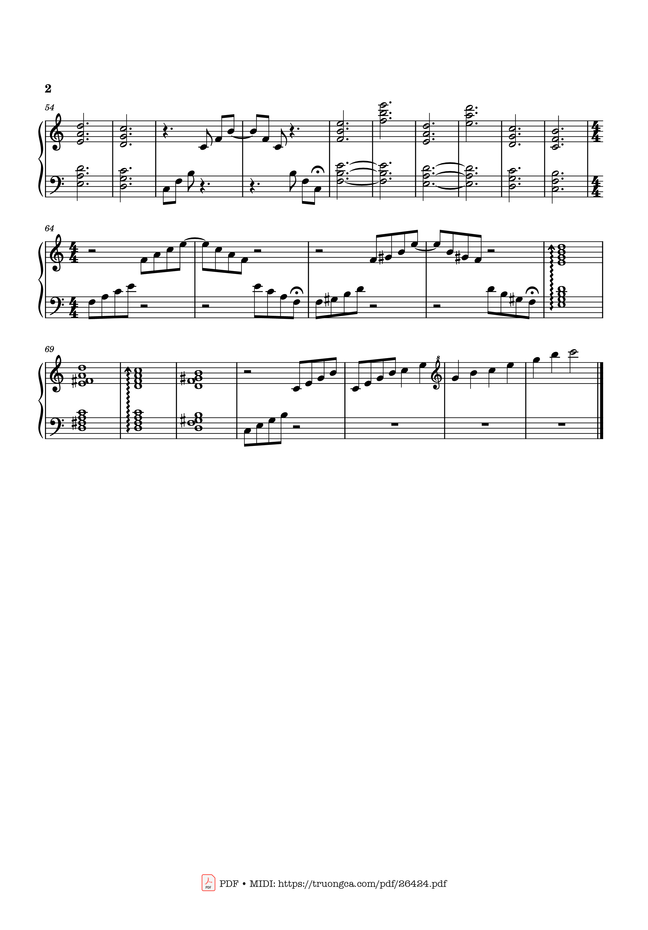 Trang 2 của Sheet nhạc PDF Piano bài hát Ballads at Sunset Piano - Transcribed by Piamen