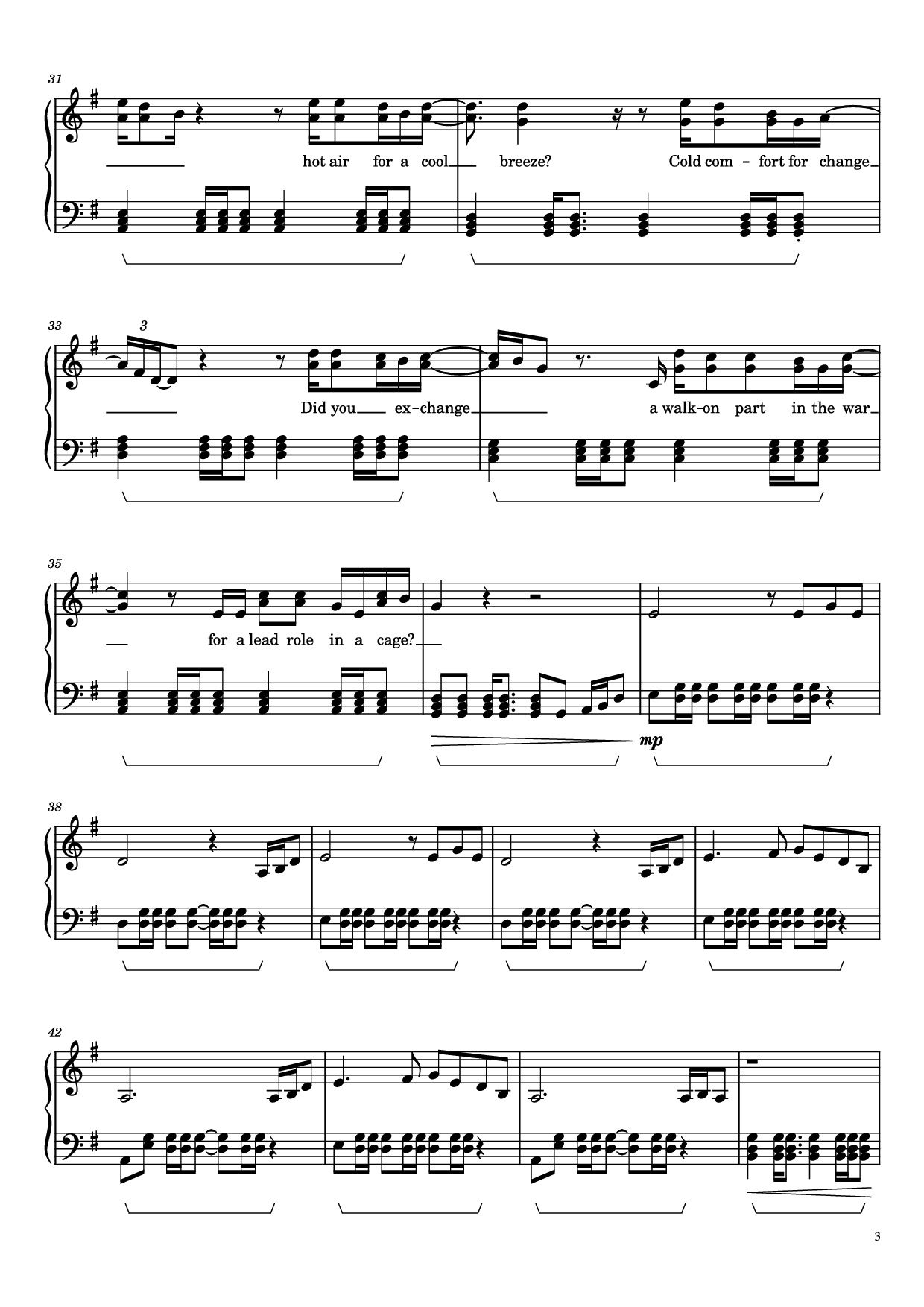 Trang 3 của Sheet nhạc PDF Piano bài hát Wish You Were Here Piano - Pink Floyd